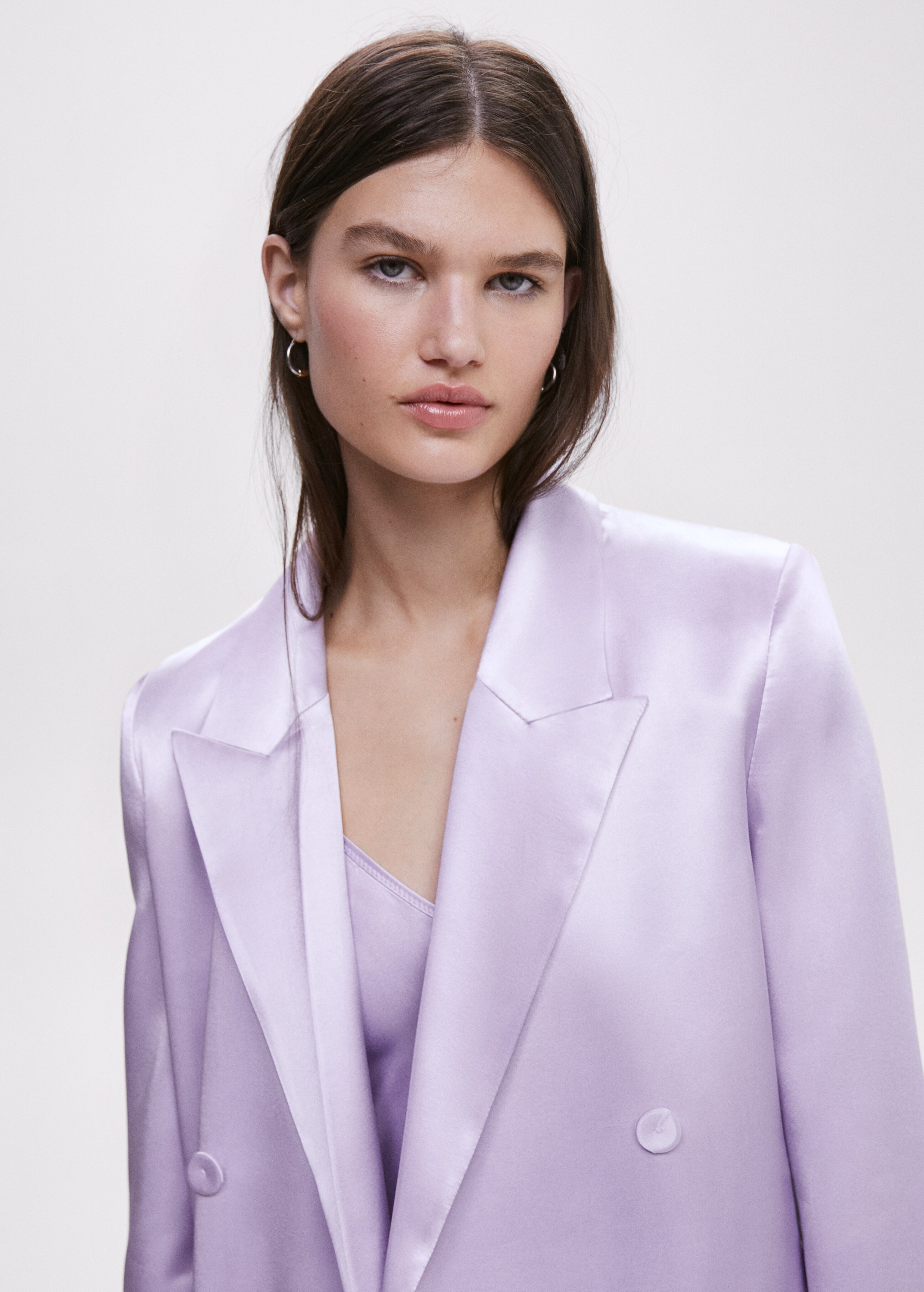 Satin-finish suit jacket - Details of the article 1