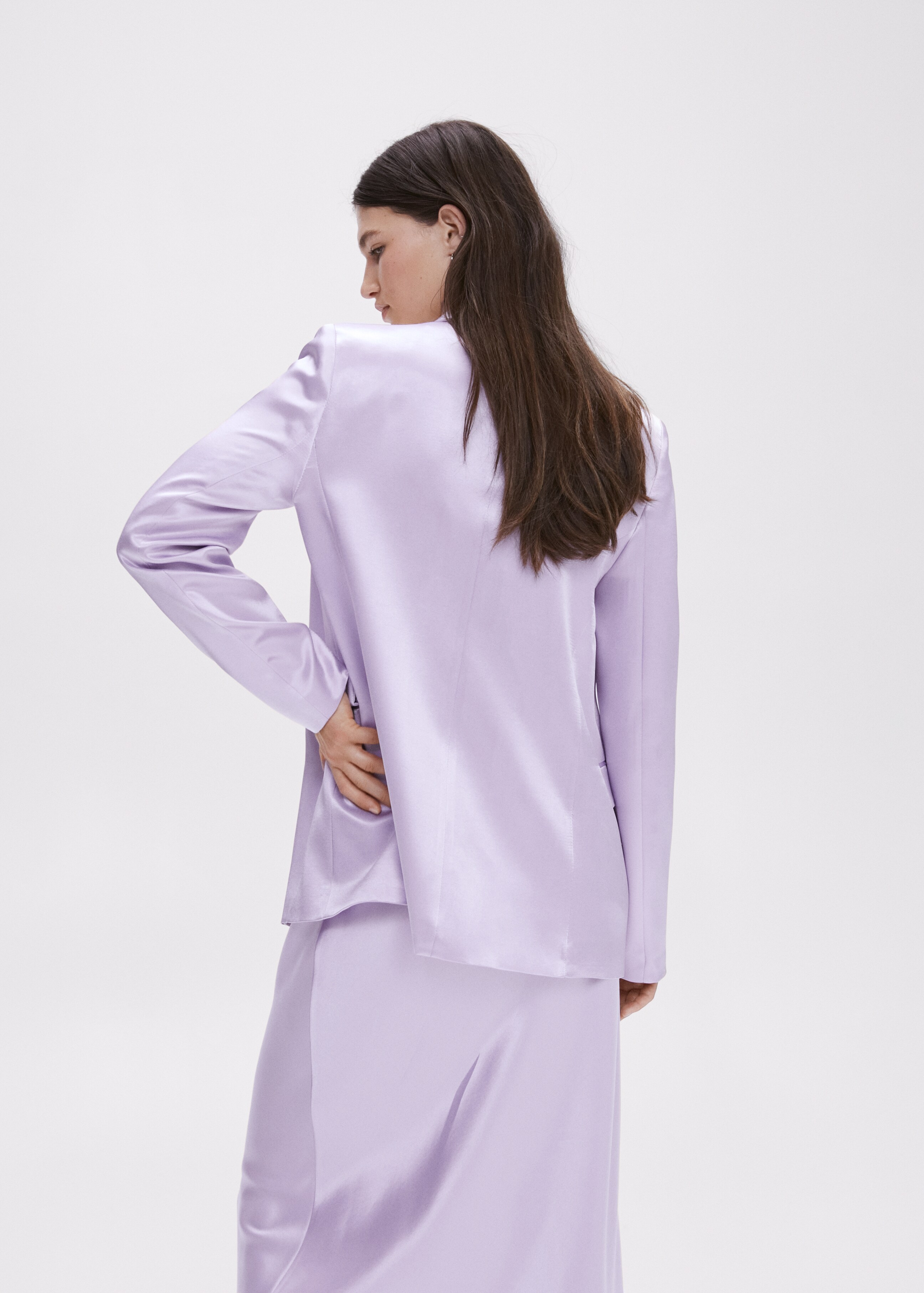 Satin-finish suit jacket - Reverse of the article