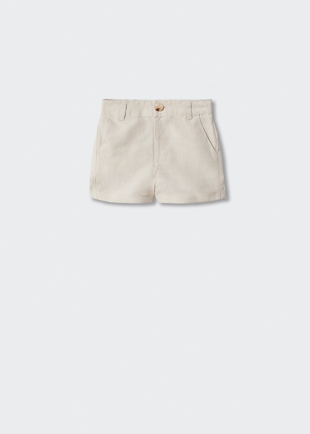 Linen-cotton blend Bermuda short - Article without model