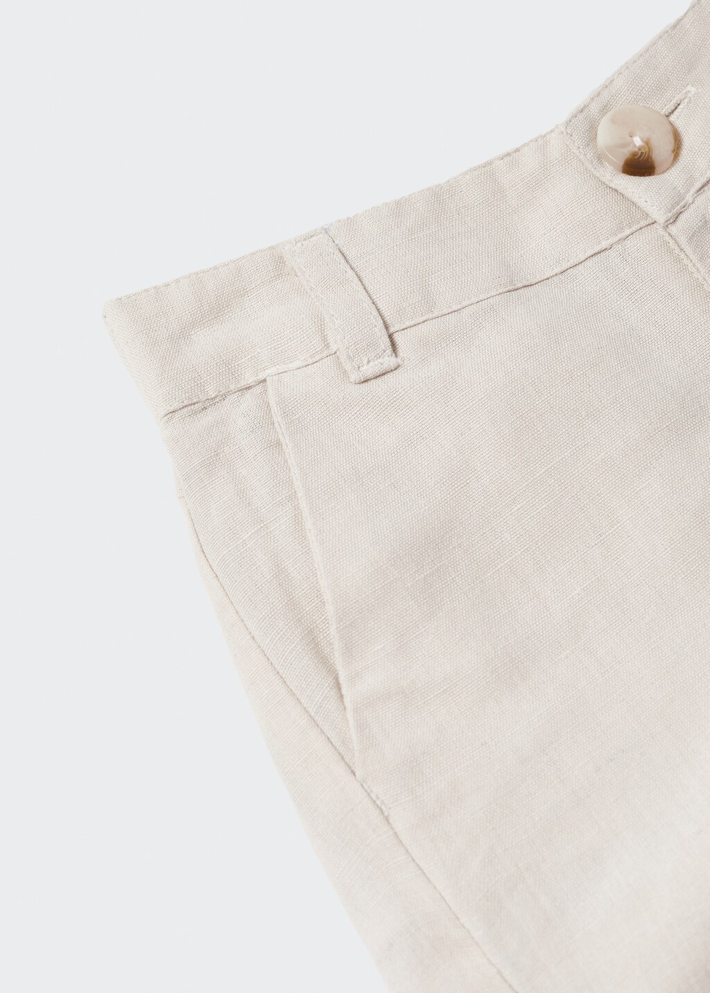 Linen-cotton blend Bermuda short - Details of the article 0