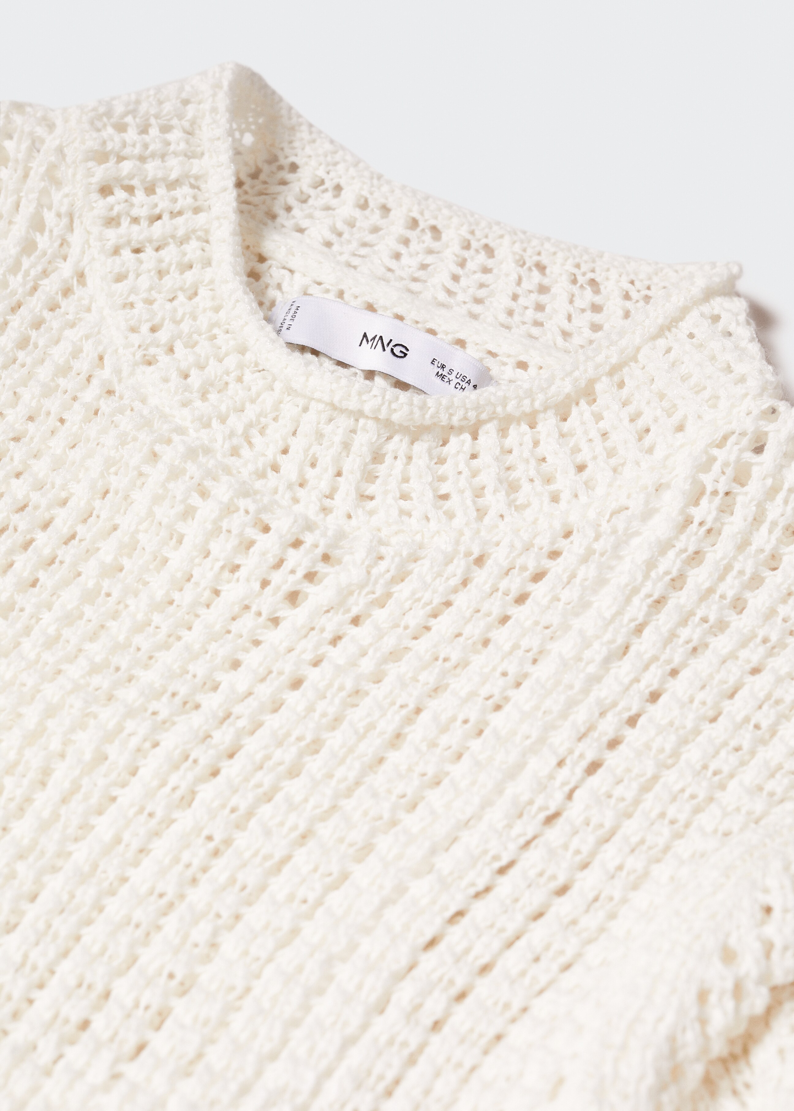 Knit openwork sweater