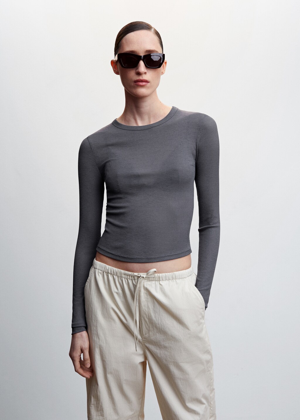 Ribbed  knit t-shirt - Details of the article 6