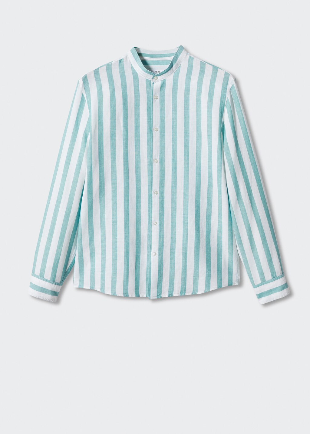 Regular-fit striped linen shirt - Article without model