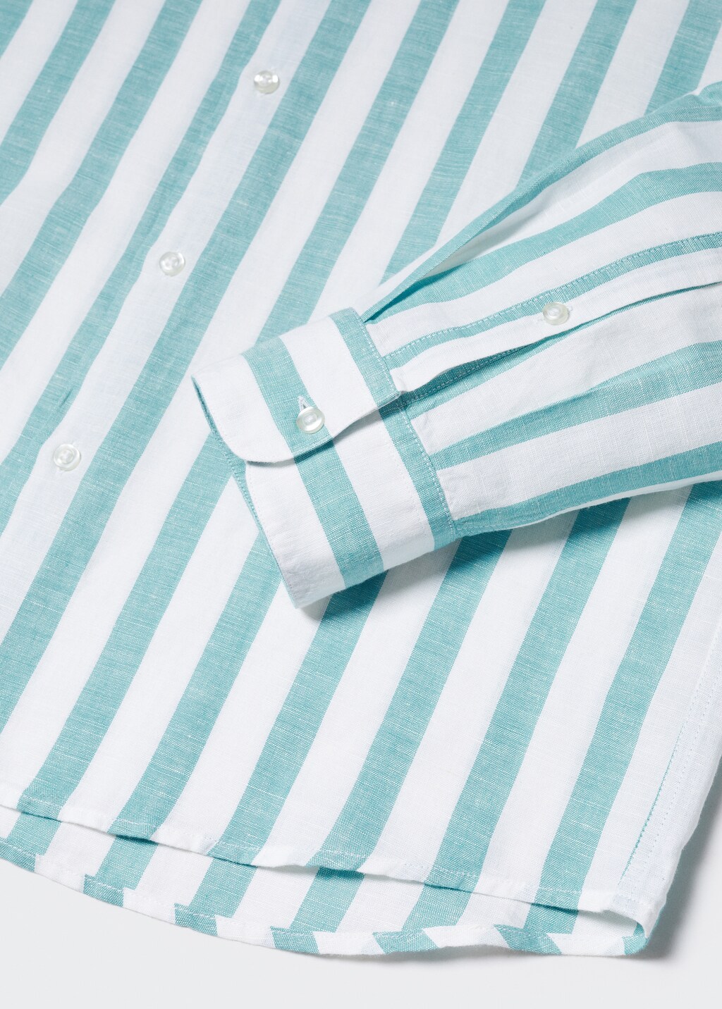 Regular-fit striped linen shirt - Details of the article 8