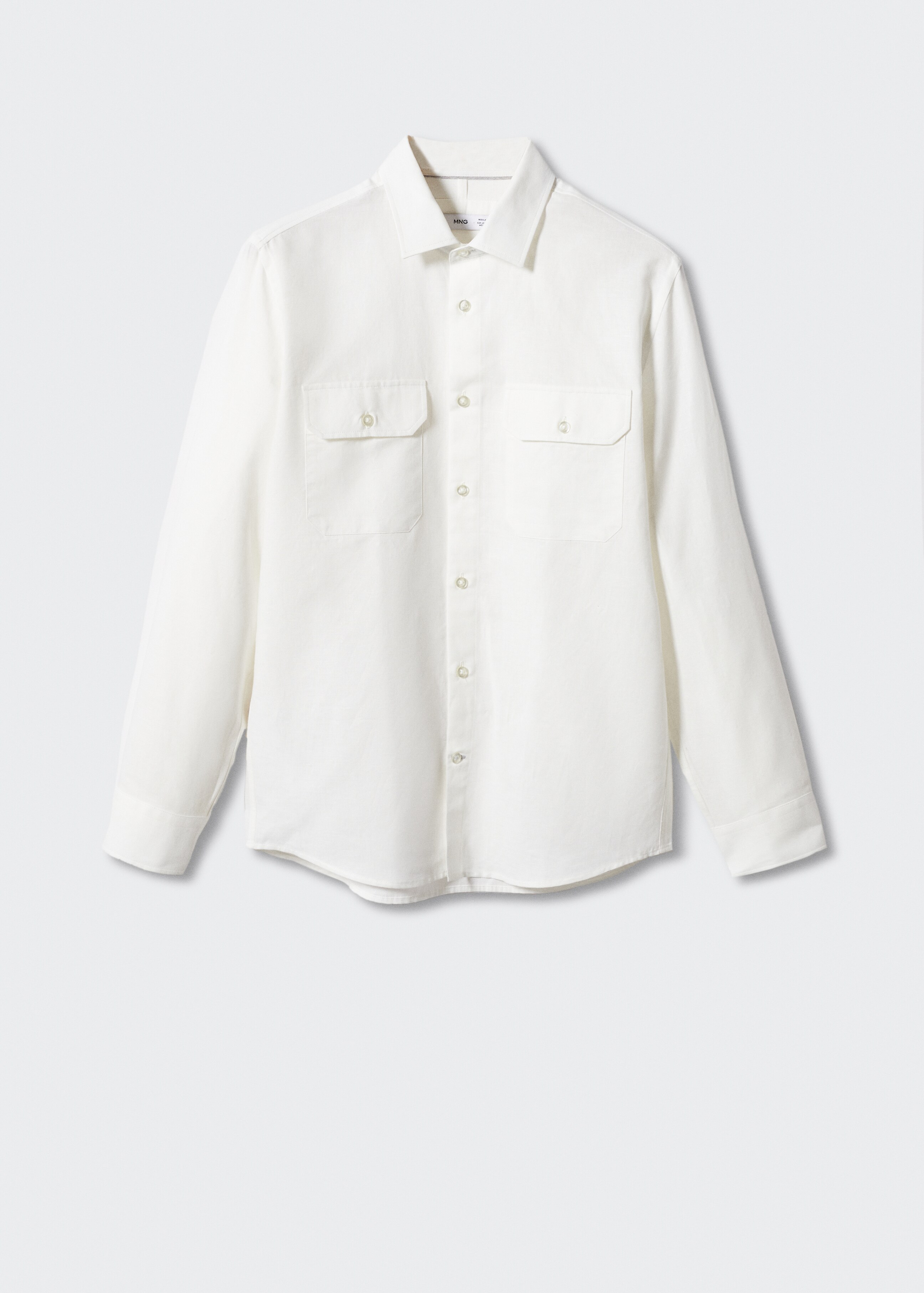 Regular-fit pocket linen shirt - Article without model