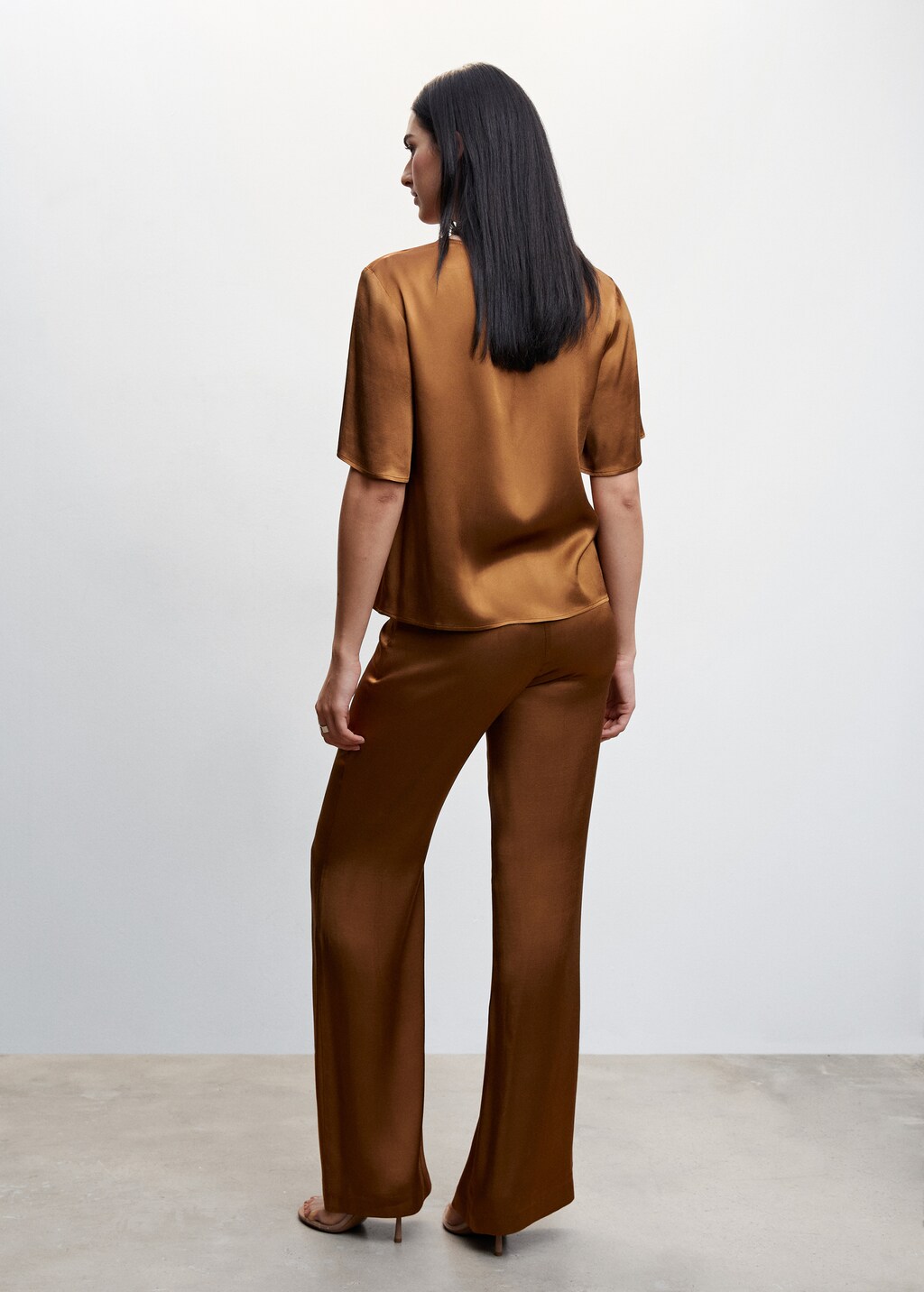 Satin palazzo trousers - Reverse of the article