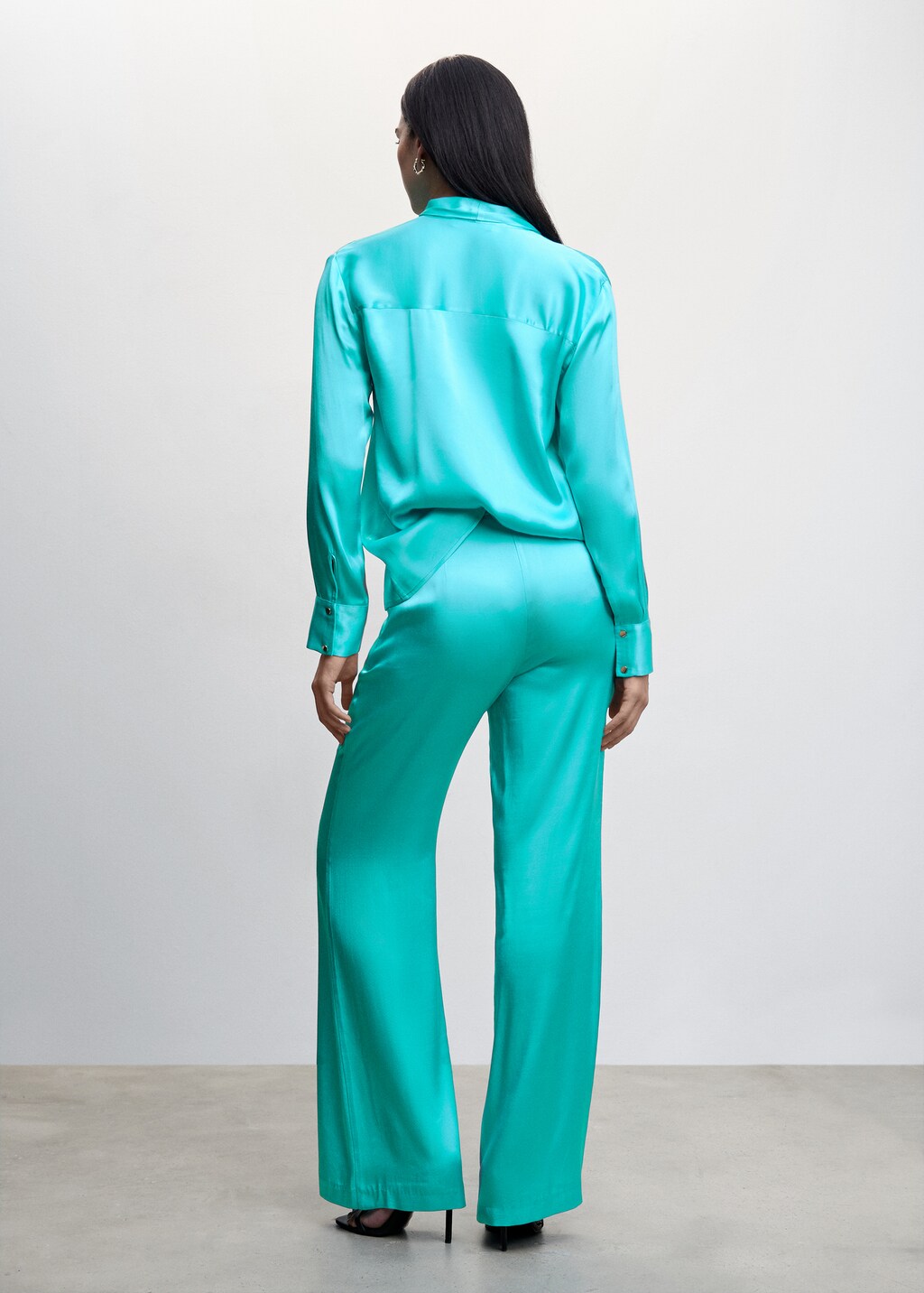 Satin palazzo pants