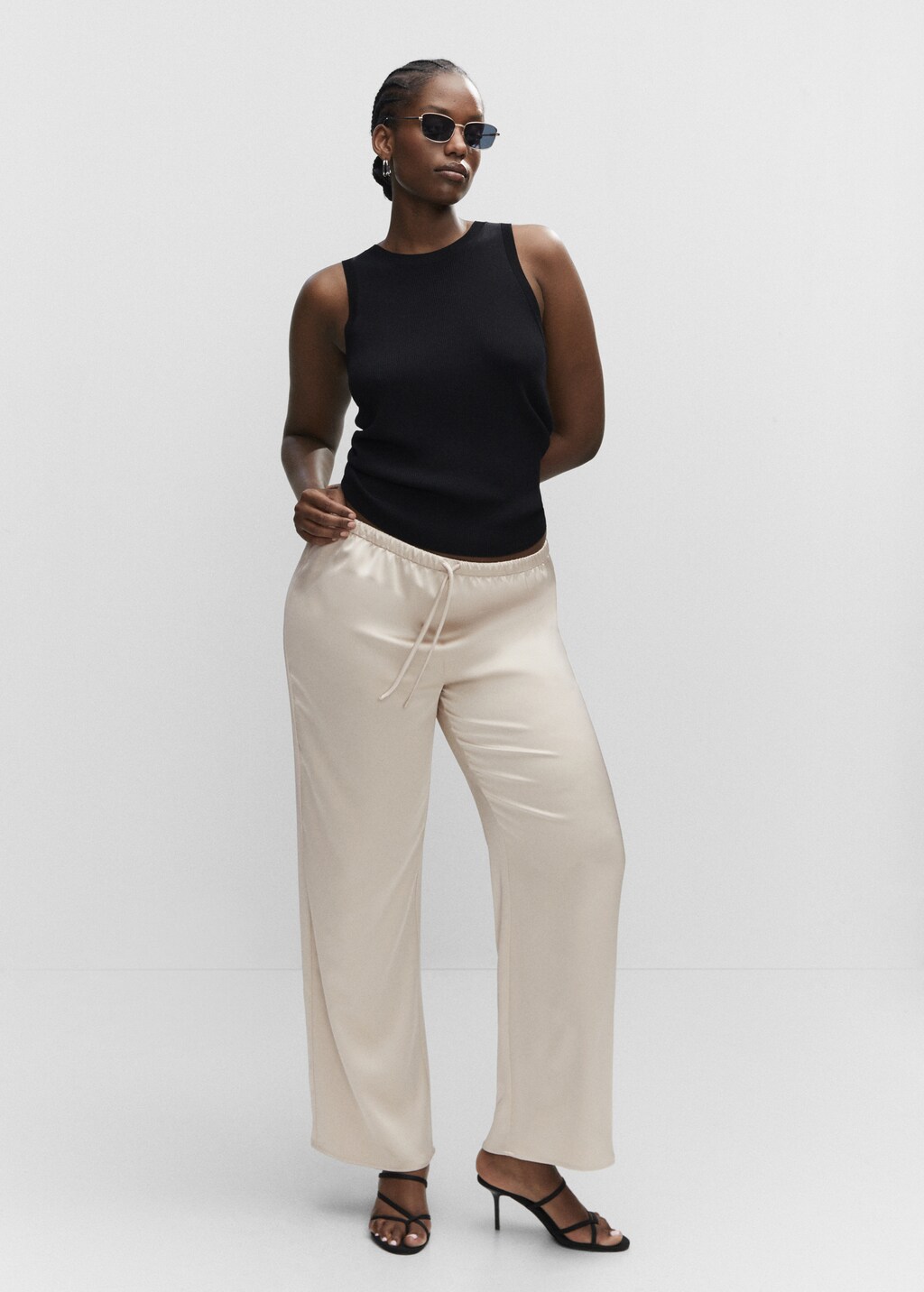 Satin palazzo trousers - Details of the article 3