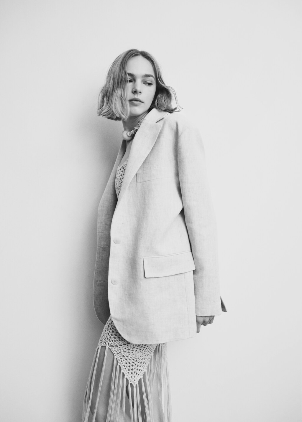 Linen oversized blazer - Details of the article 2