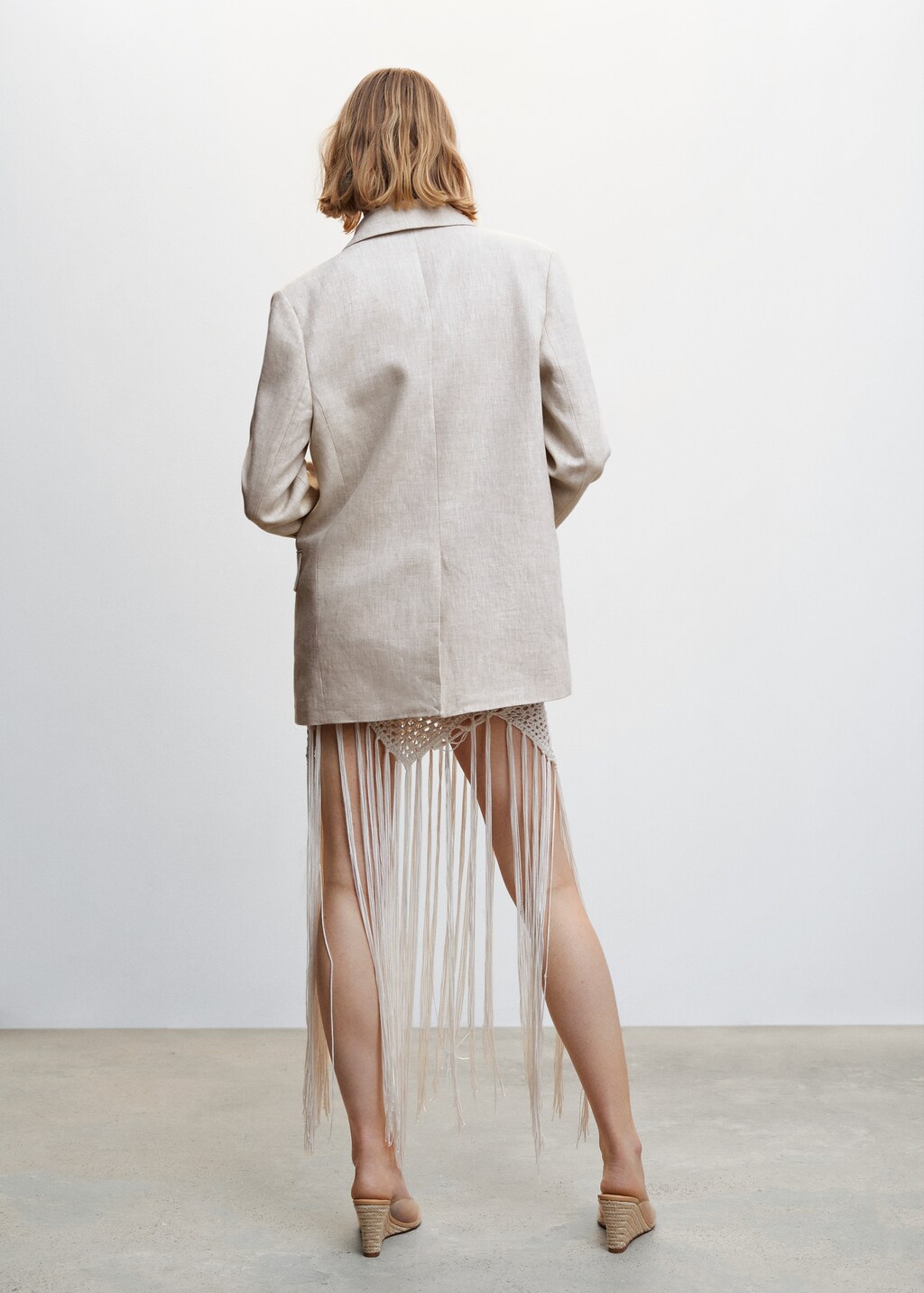 Linen oversized blazer - Reverse of the article