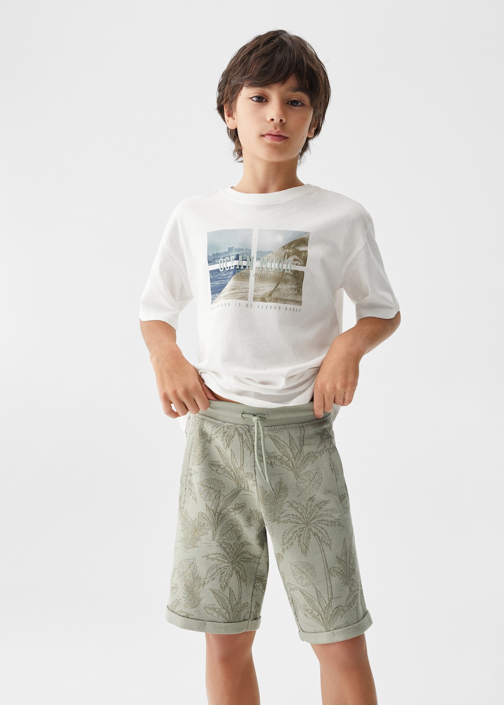 Printed Bermuda shorts - Medium plane