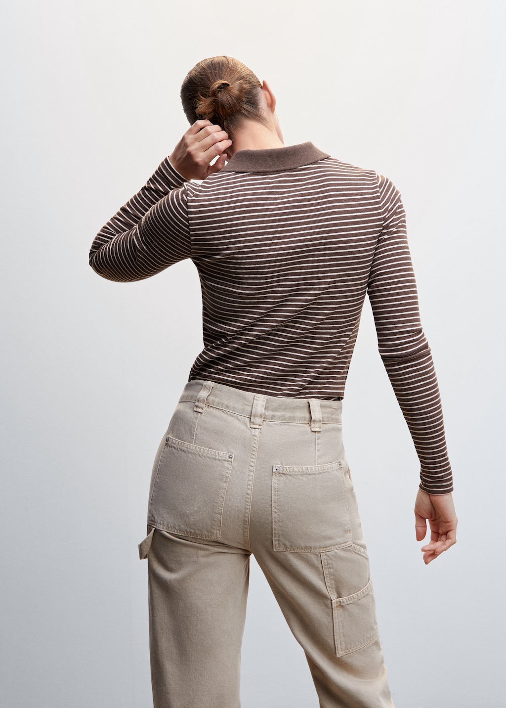 Ribbed polo-style sweater - Reverse of the article