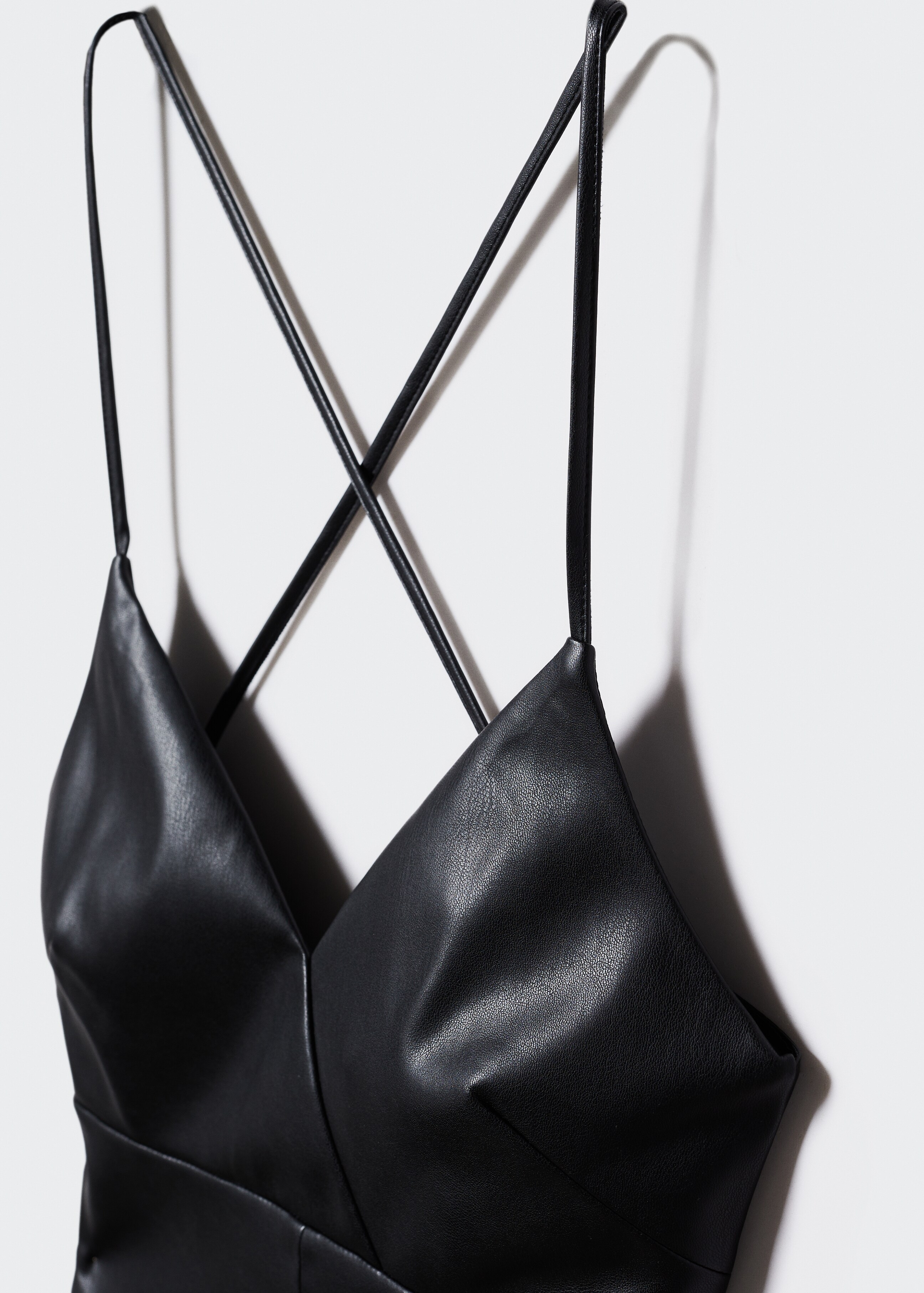 Leather-effect cross back dress - Details of the article 8