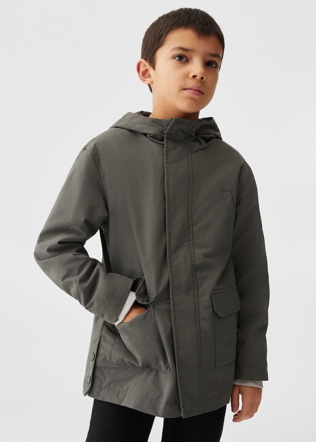 Parka met zakken - Jongens <b>MANGO</b> <b>OUTLET</b> België.