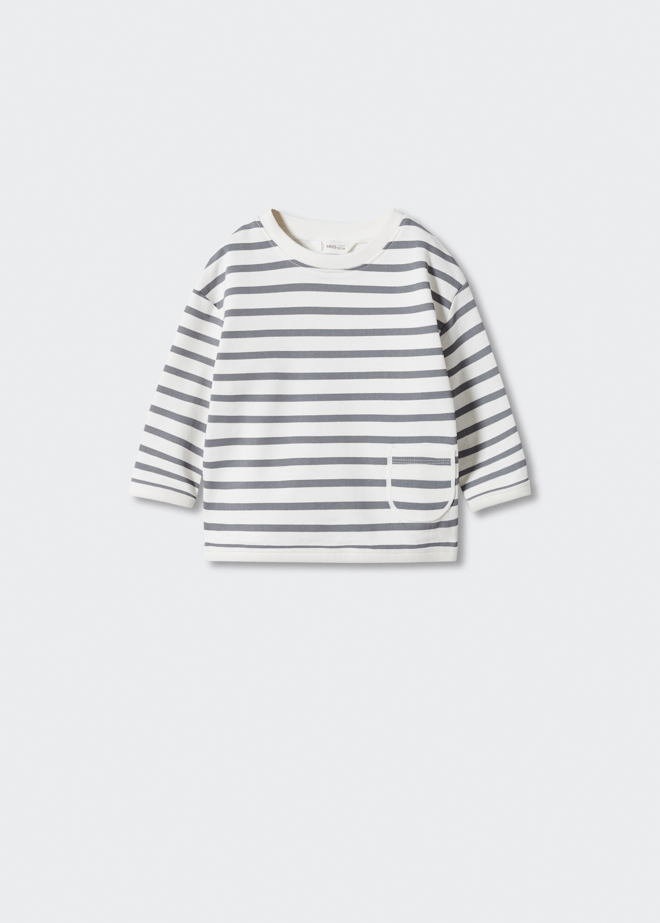 Striped cotton-blend sweatshirt - Article without model