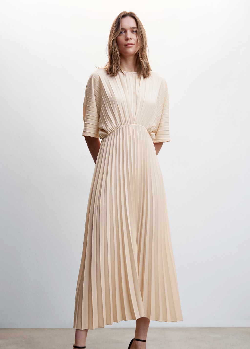 Pleated long dress