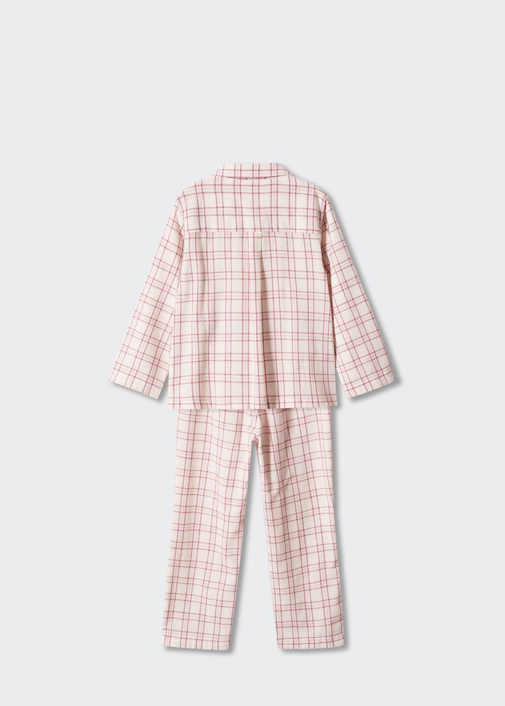 Two-pieces check long pyjamas - Reverse of the article