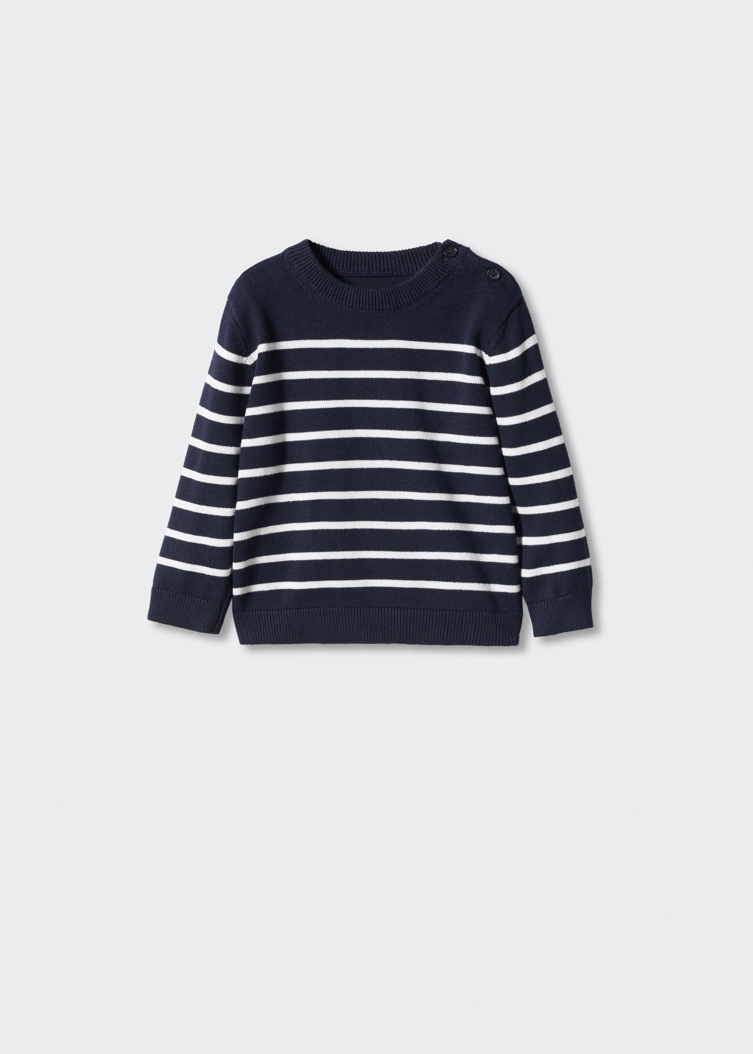 Striped cotton-blend sweater - Article without model