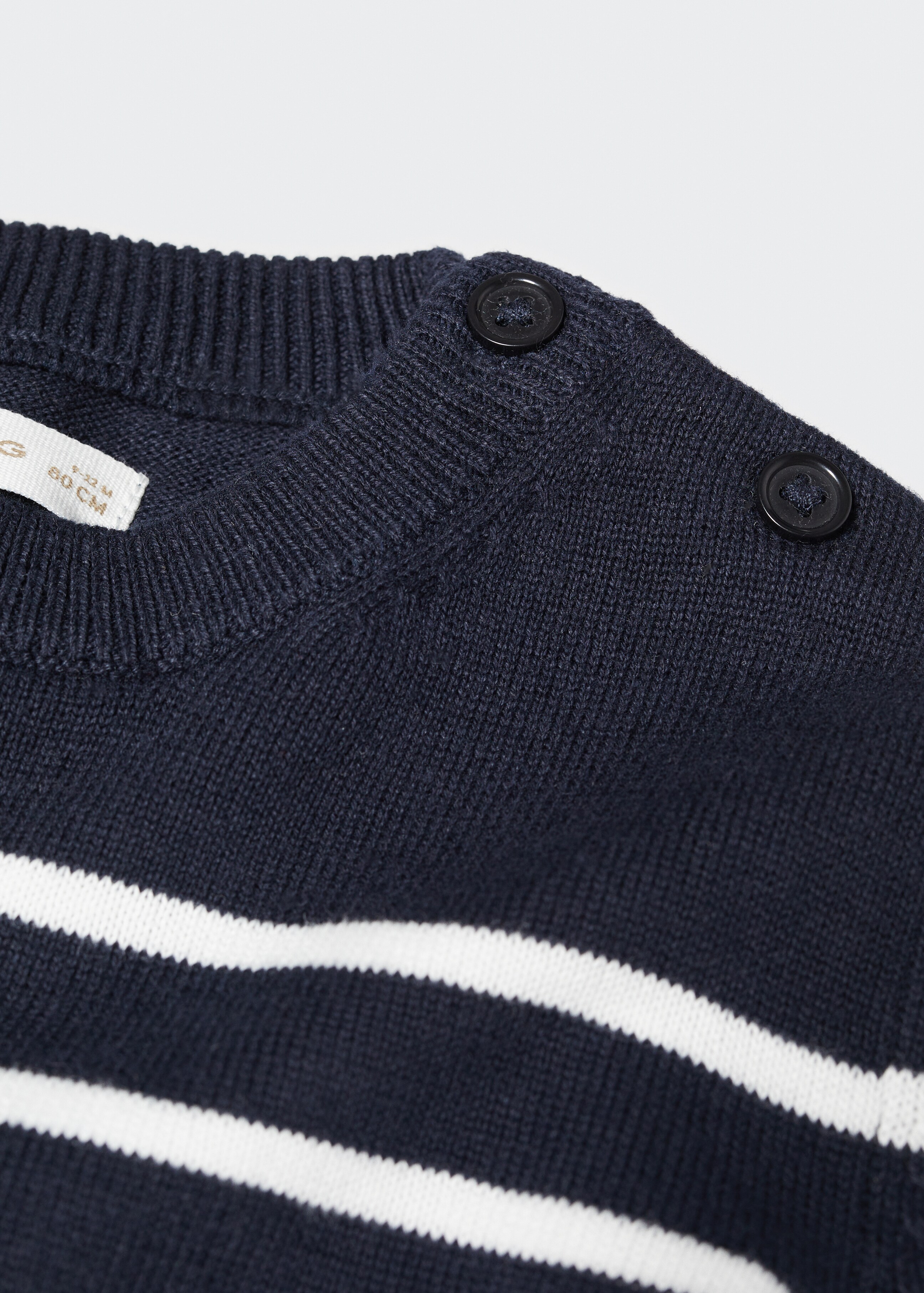 Striped cotton-blend sweater - Details of the article 0