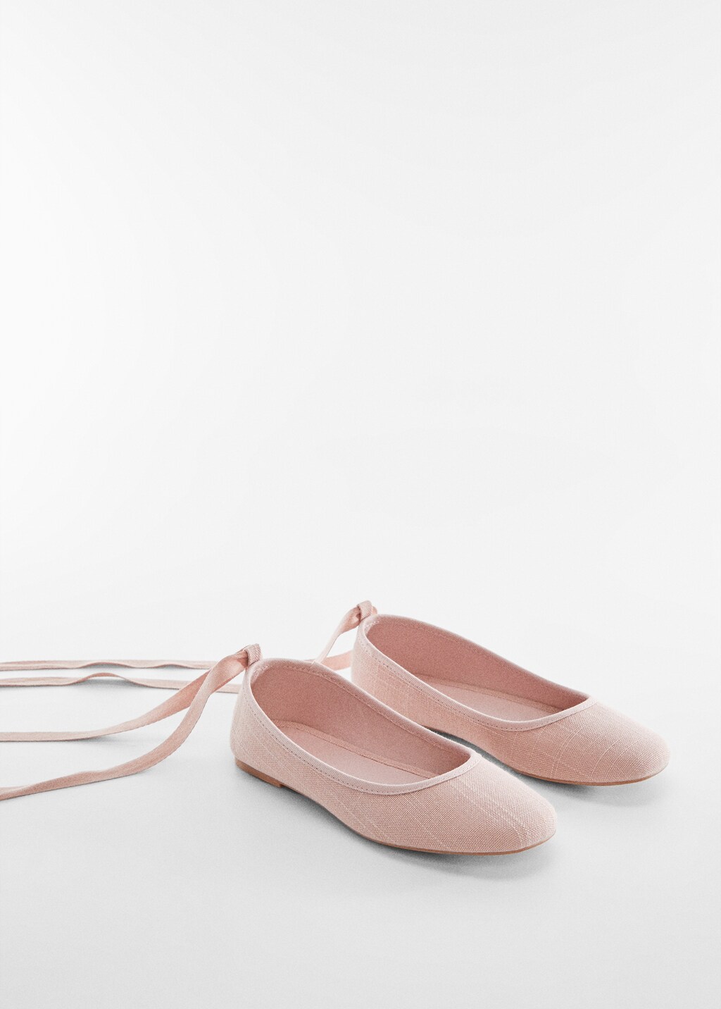 Striped linen ballerinas - Medium plane