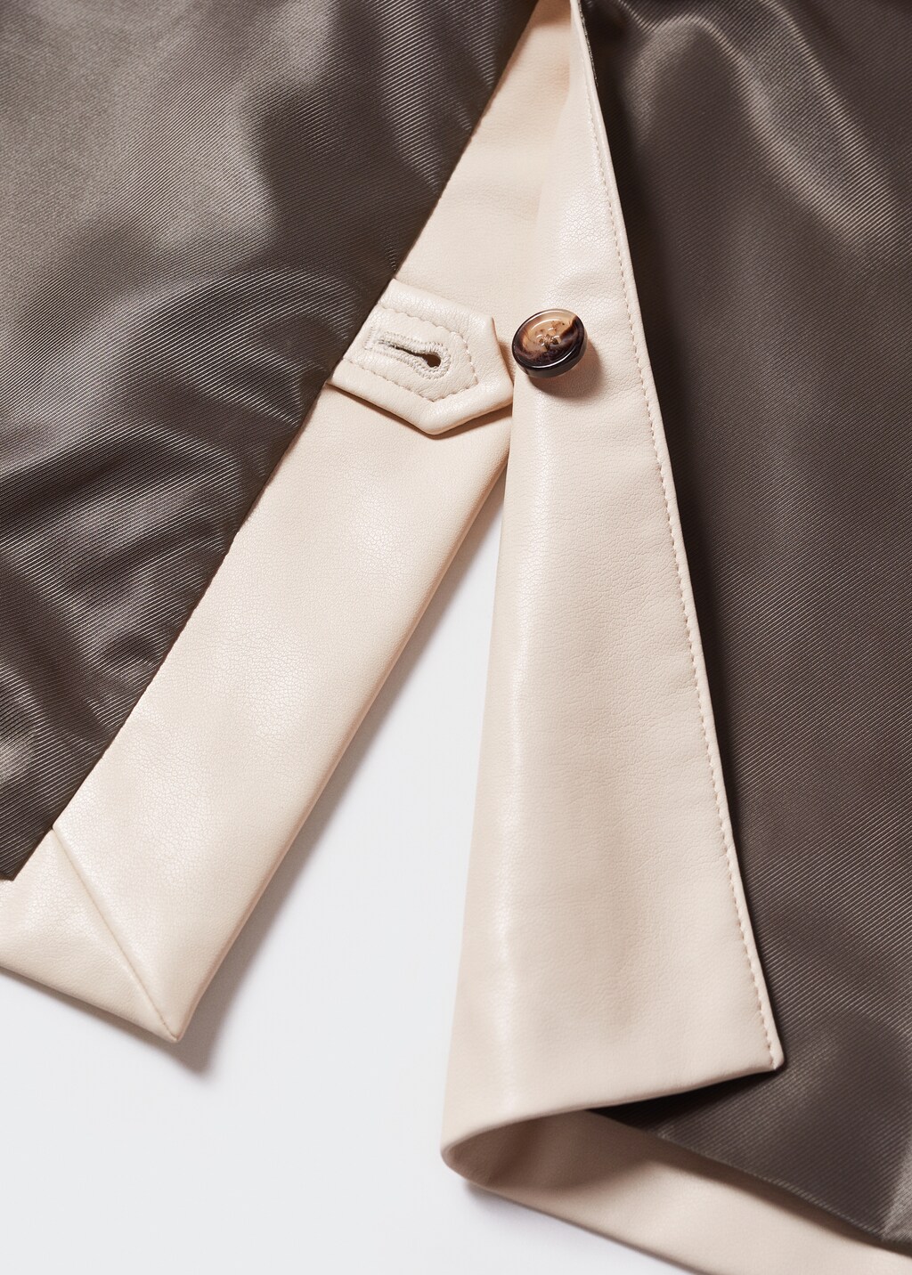 Leather-effect trench coat - Details of the article 0