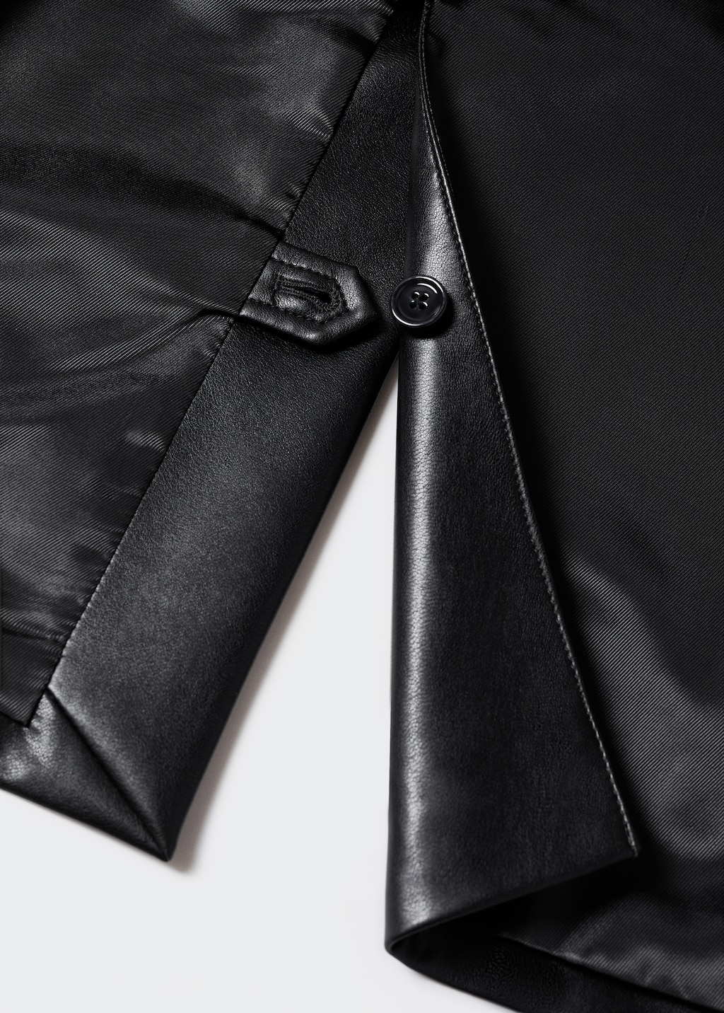 Leather-effect trench coat - Details of the article 0