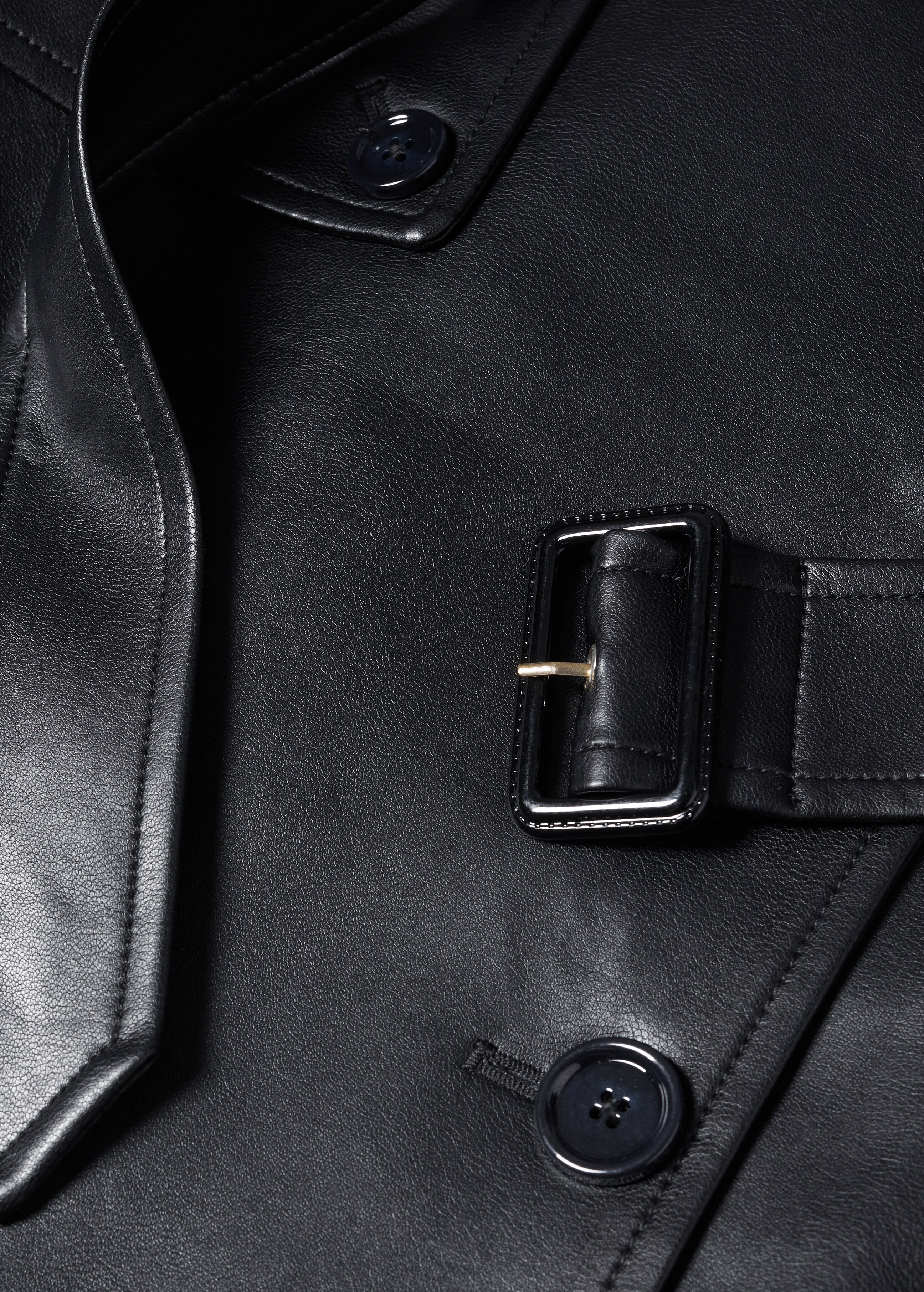 Leather-effect trench coat - Details of the article 8