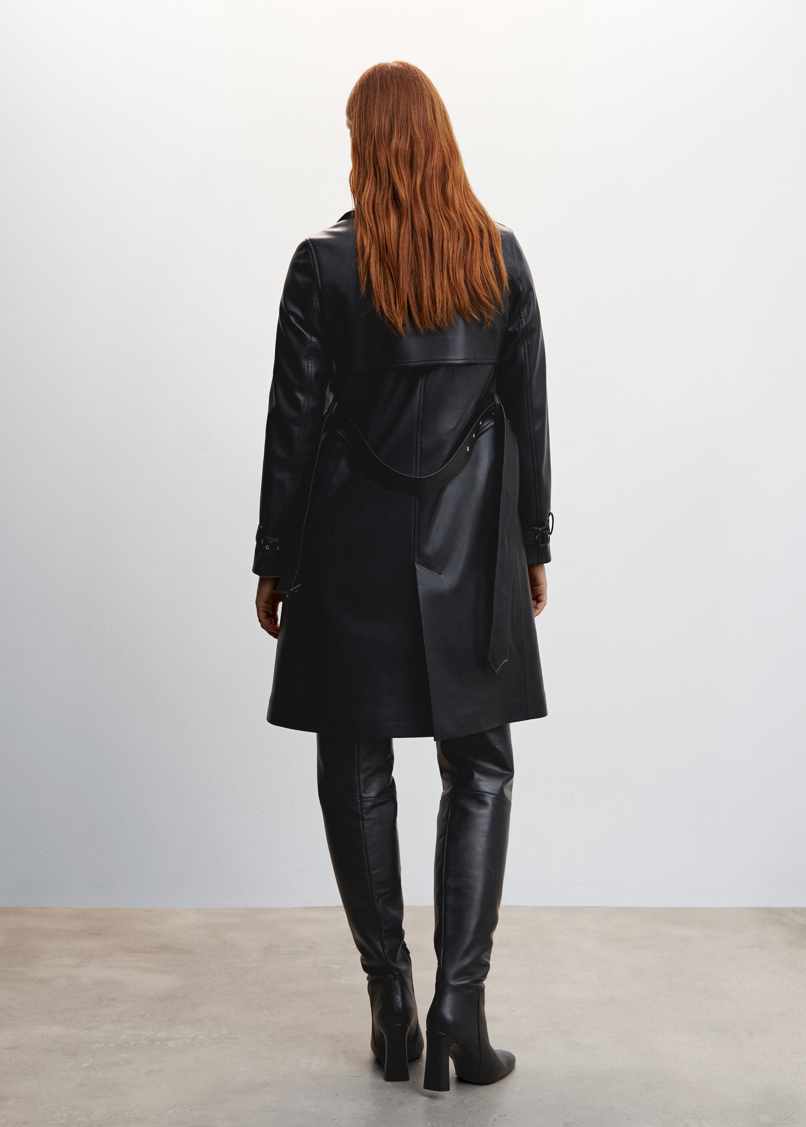 Leather-effect trench coat - Reverse of the article