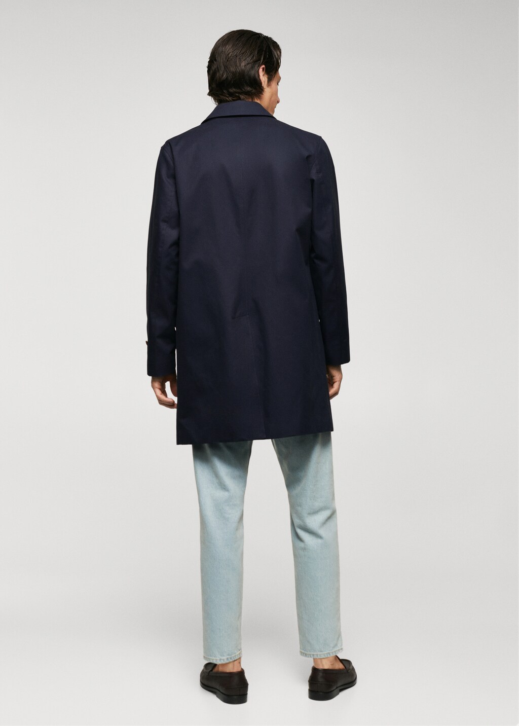 Water-repellent cotton trench coat - Reverse of the article