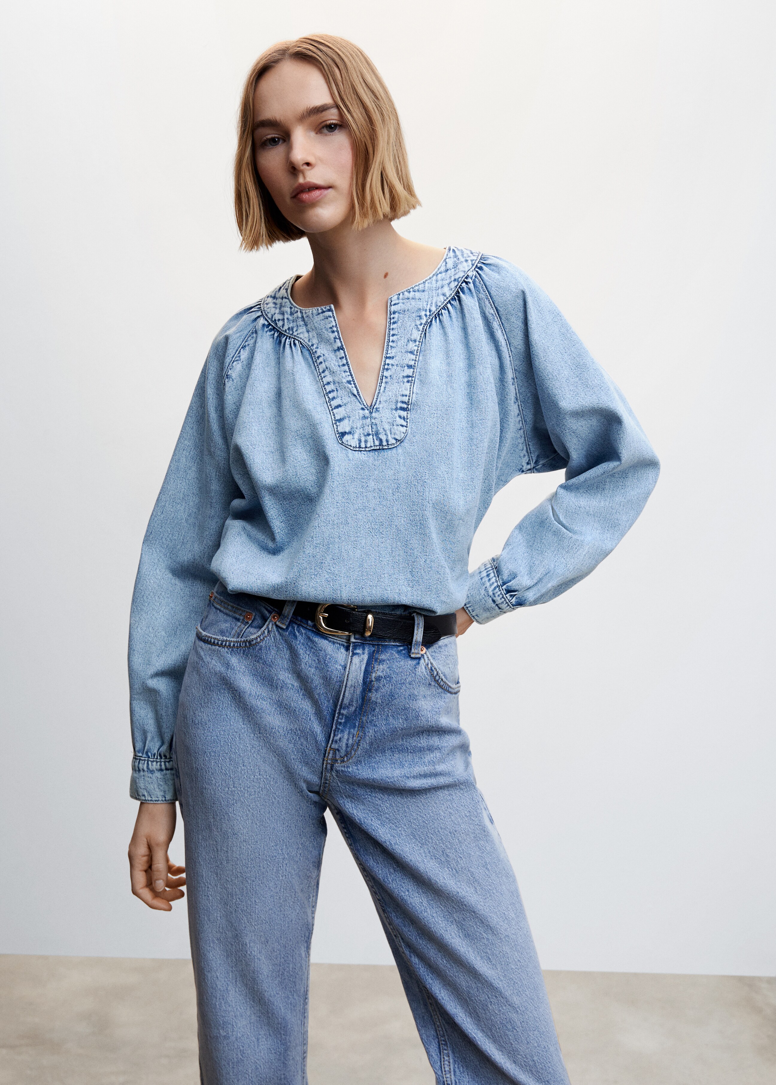 Oversize denim shirt - Medium plane