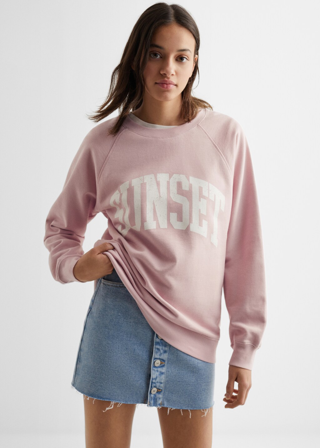 Sweat shirt oversize en coton