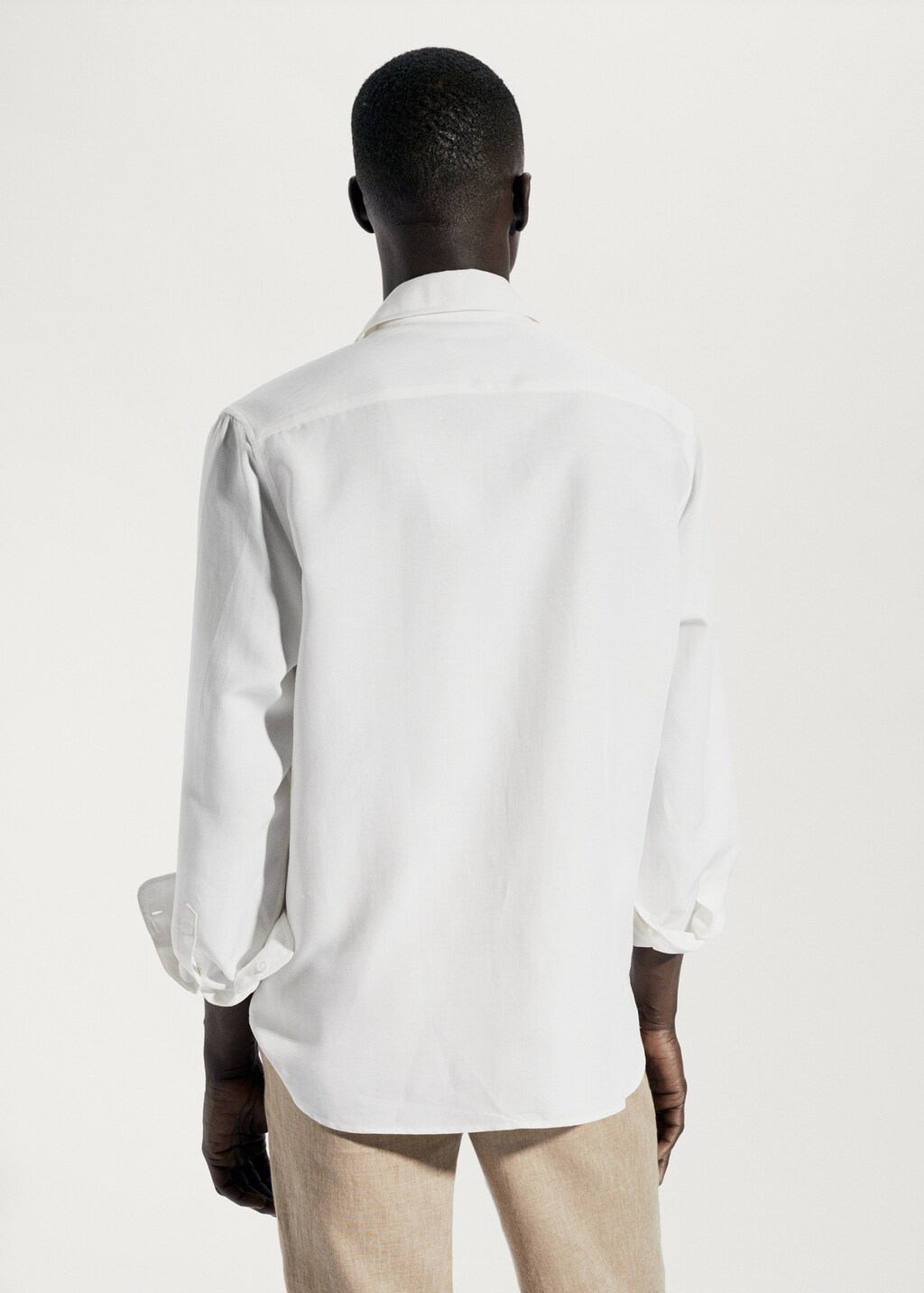 Regular-fit linen lyocell shirt - Reverse of the article