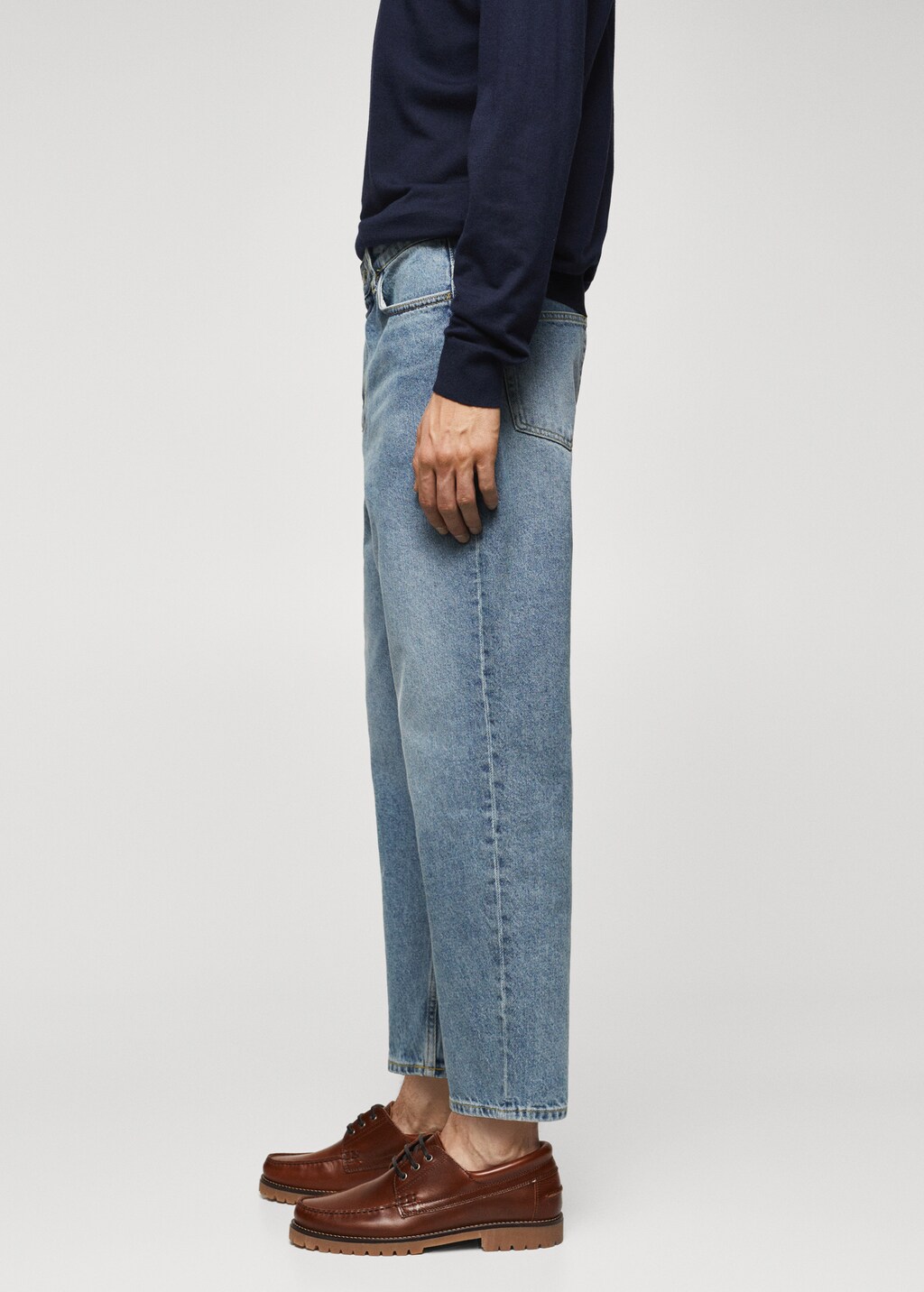 Tapered-Loose-Fit-Jeans in Cropped-Länge - Detail des Artikels 4