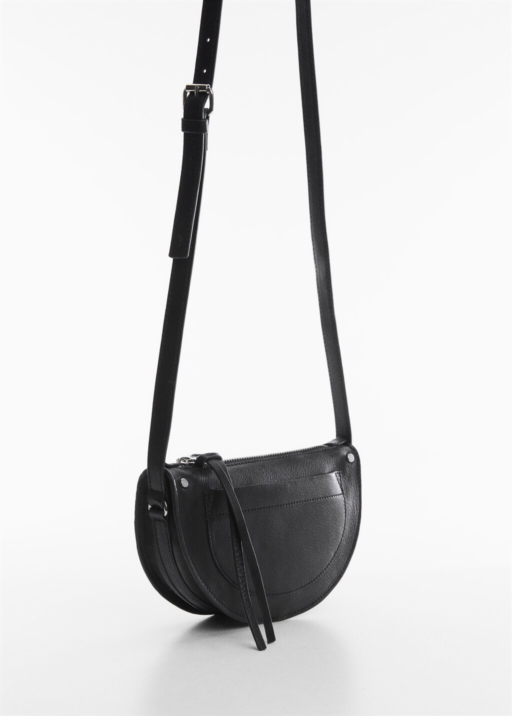 Leather crossbody bag - Medium plane