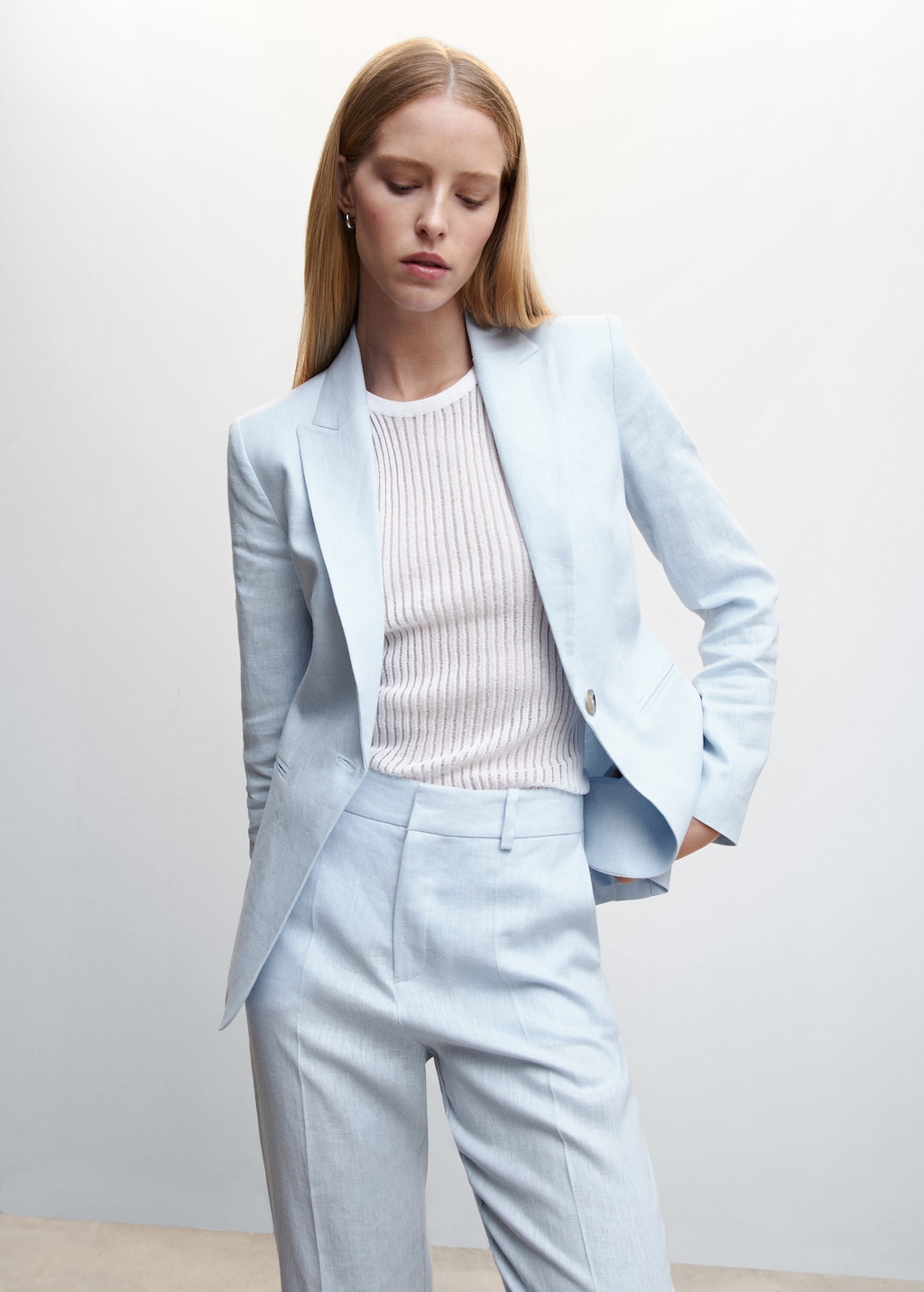 100% linen suit blazer - Woman <b>MANGO</b> OUTLET USA.