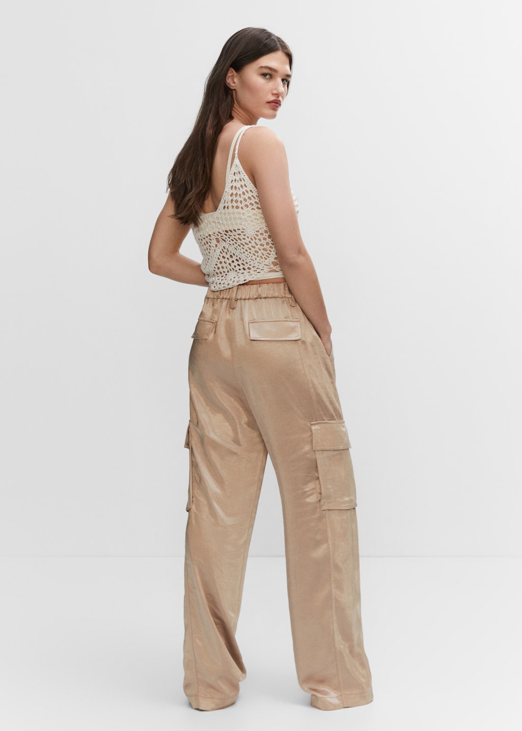 Pantalon cargo satiné - Verso de l’article