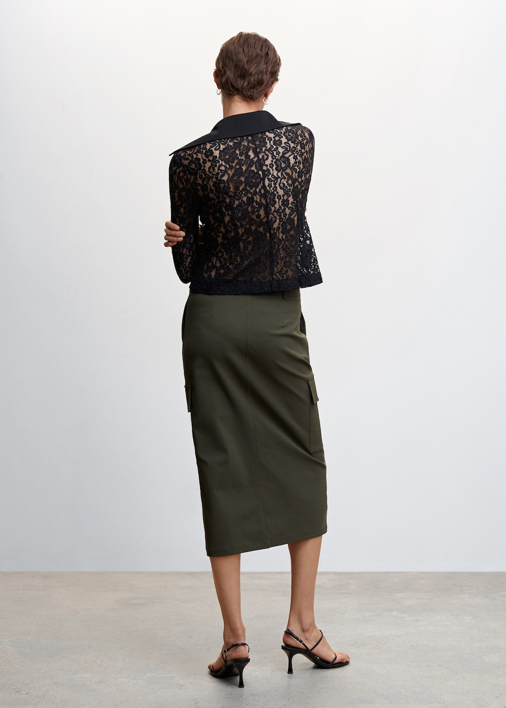 Pencil skirt with pockets - Reverse of the article