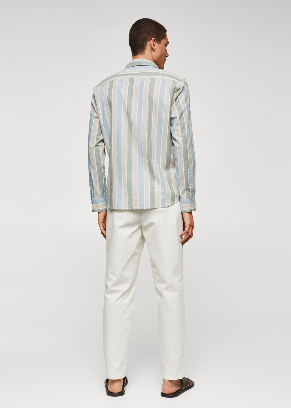 100% cotton striped shirt - Reverse of the article