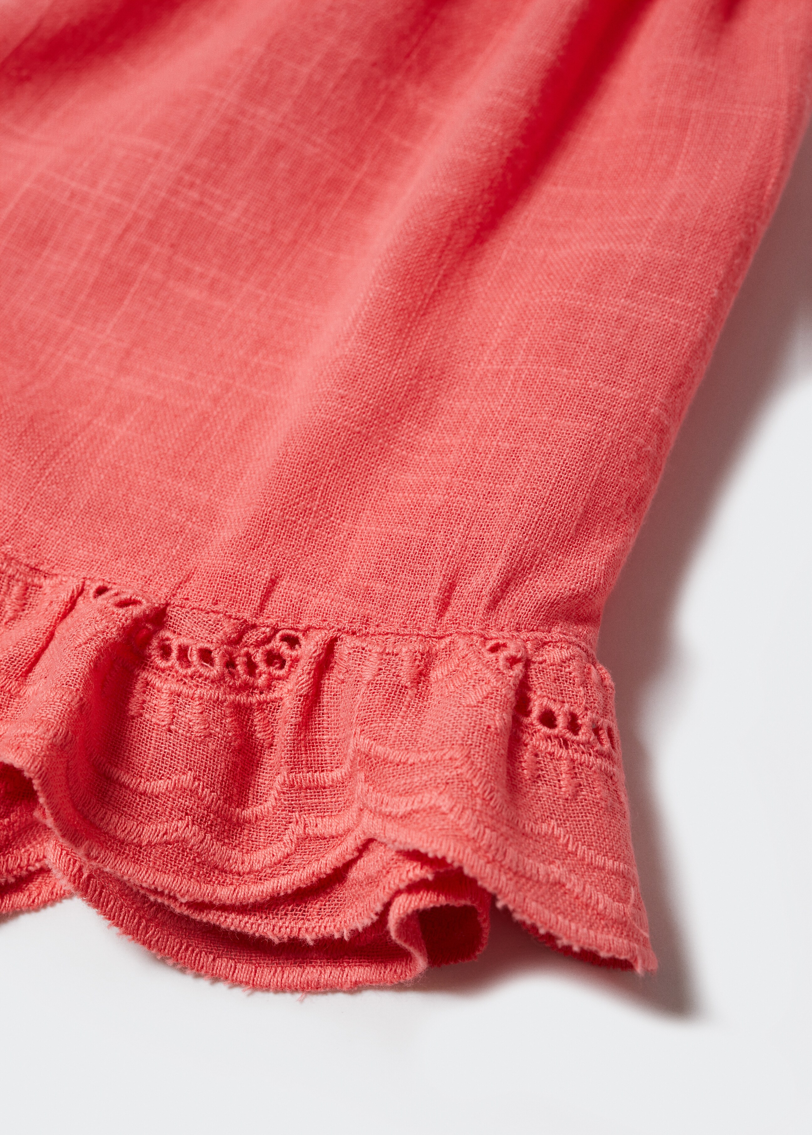 Embroidered cotton shorts - Details of the article 8