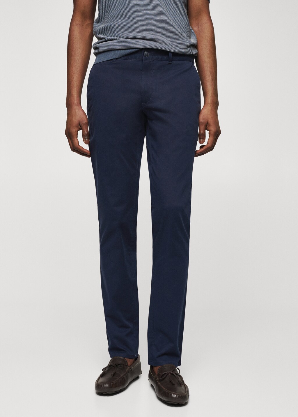 Slim fit chino trousers - Medium plane