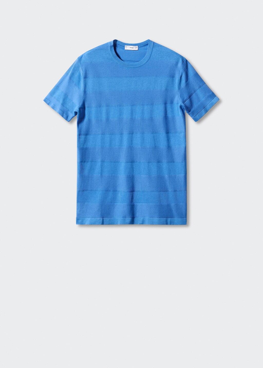 Cotton knitted t-shirt with striped structure - Article without model