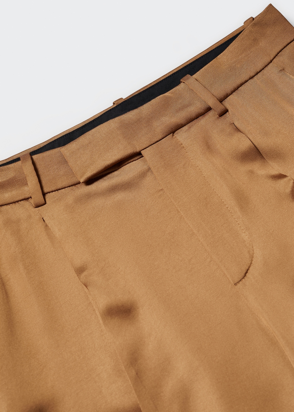 Satin-finish trousers with pleat detail  - Details of the article 8