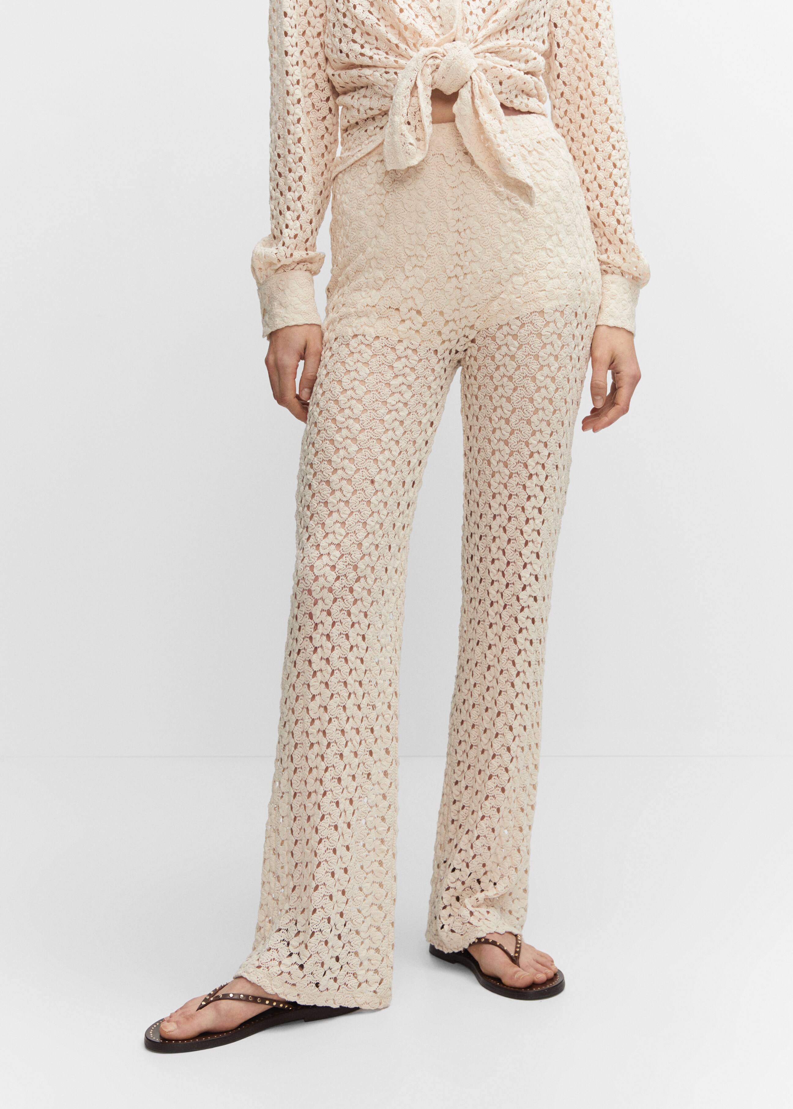 Straight crochet pants - Details of the article 1