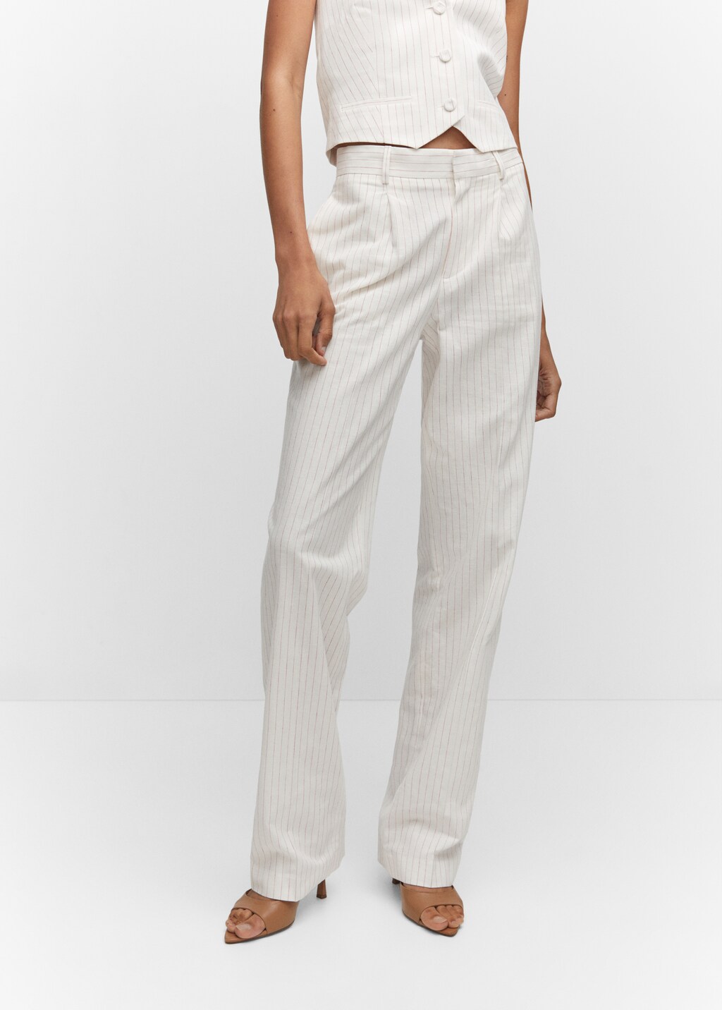 Pleated striped trousers - Details of the article 6