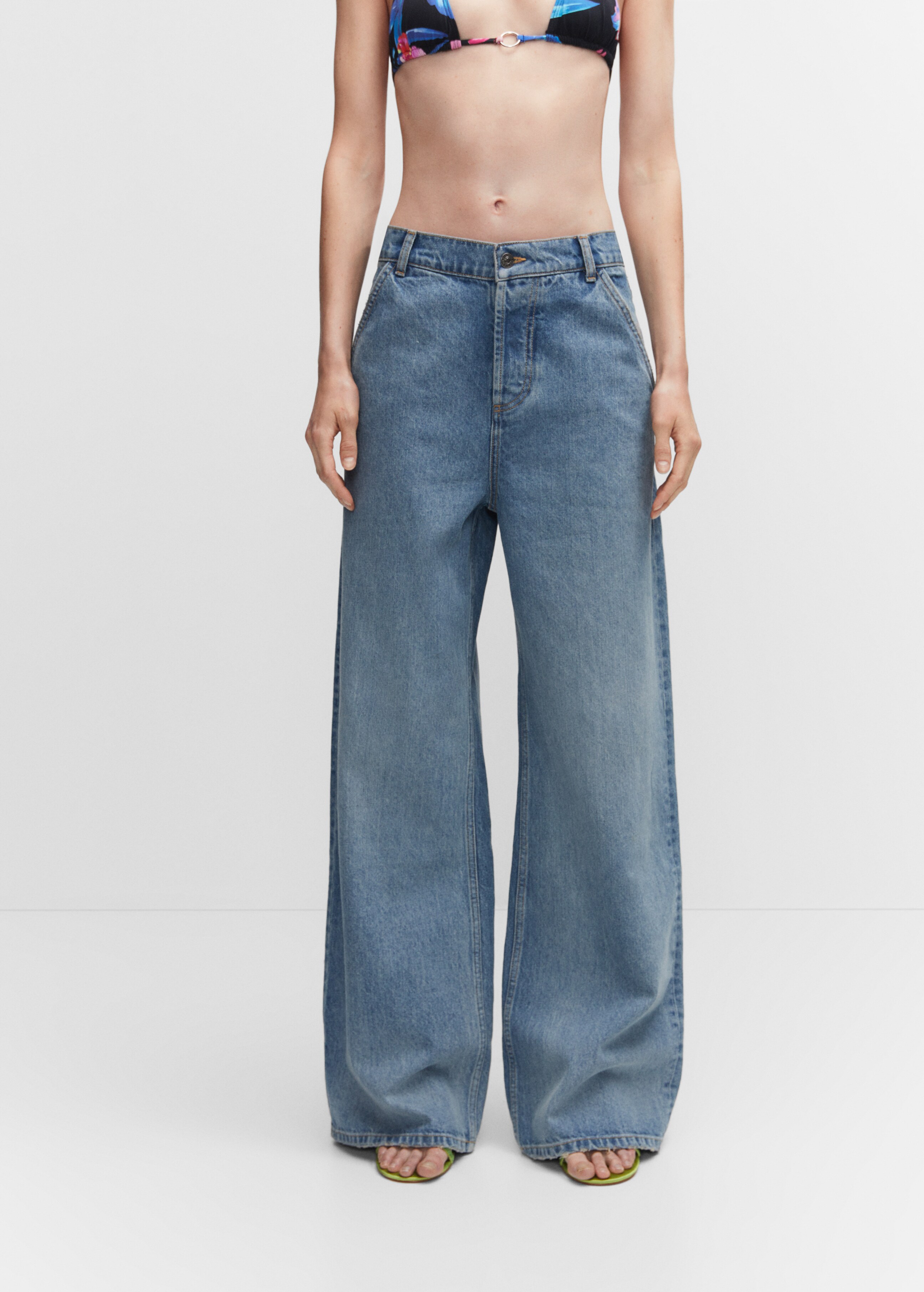 Low-rise loose-fit wideleg jeans - Medium plane