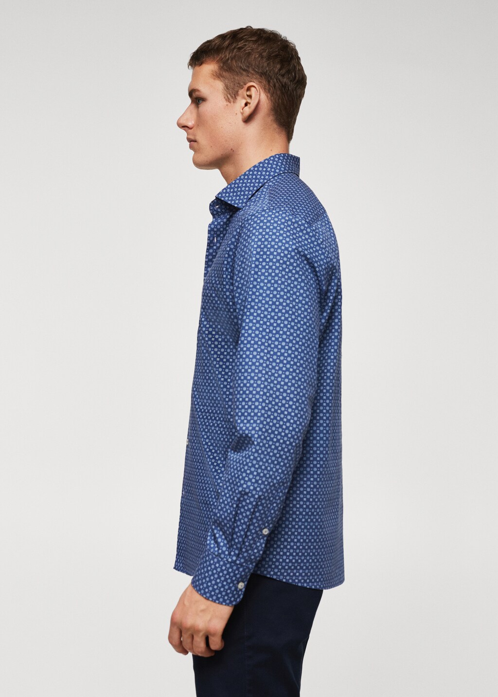 Slim-fit printed cotton shirt - Details of the article 6