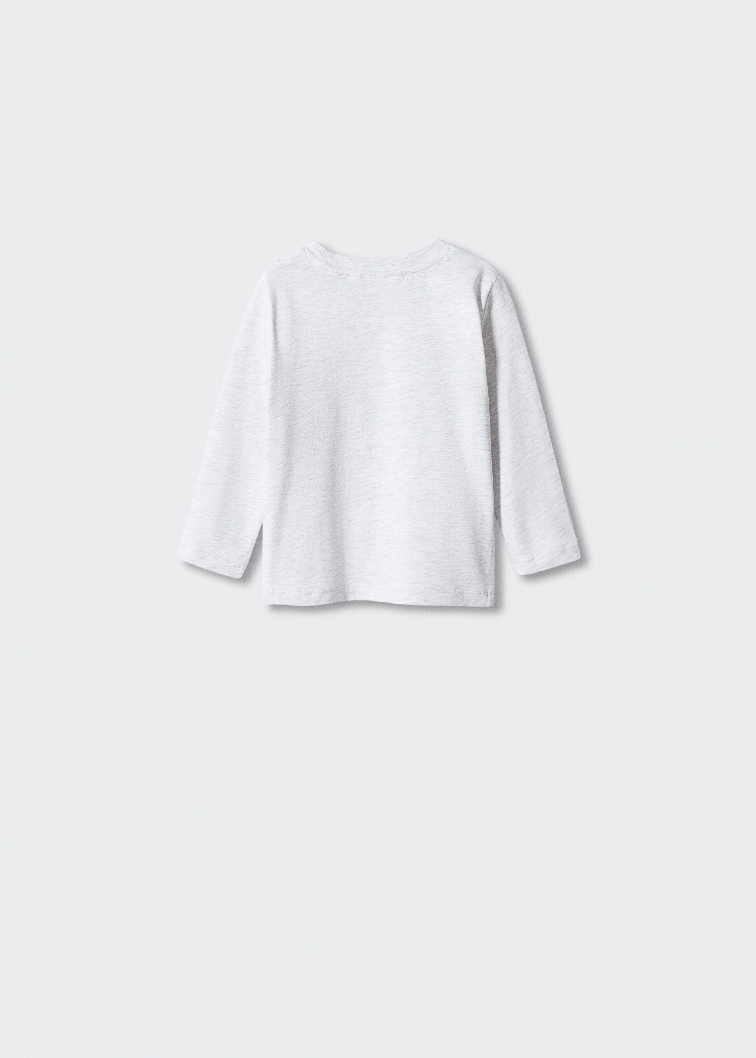 Long-sleeved t-shirt with embossed print - Reverse of the article