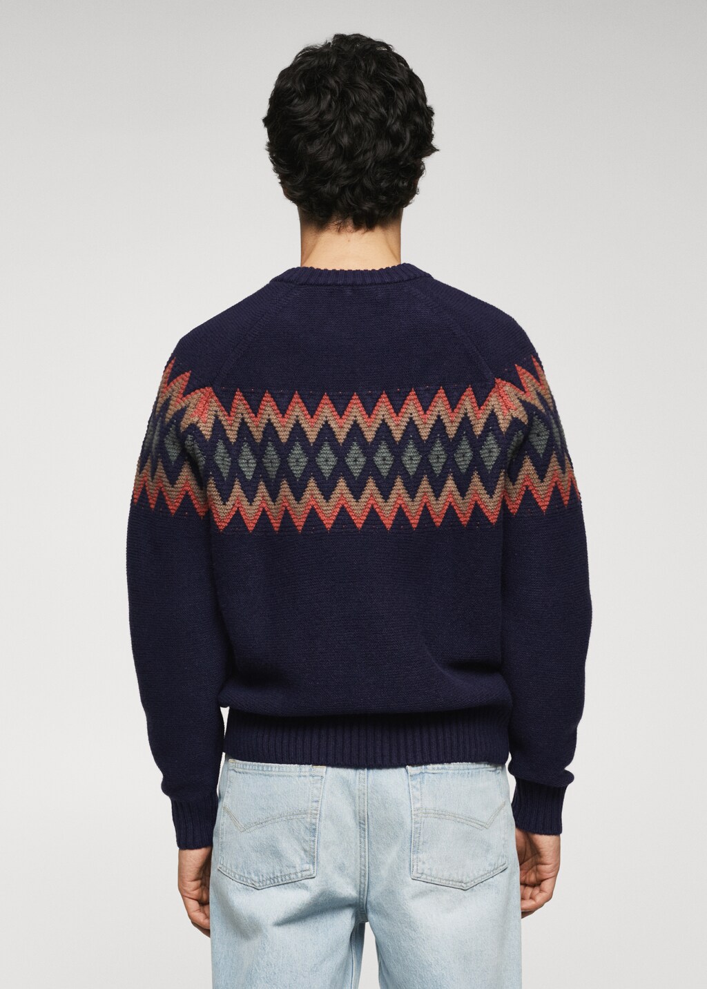 Pullover jacquard geometrico - Retro dell'articolo