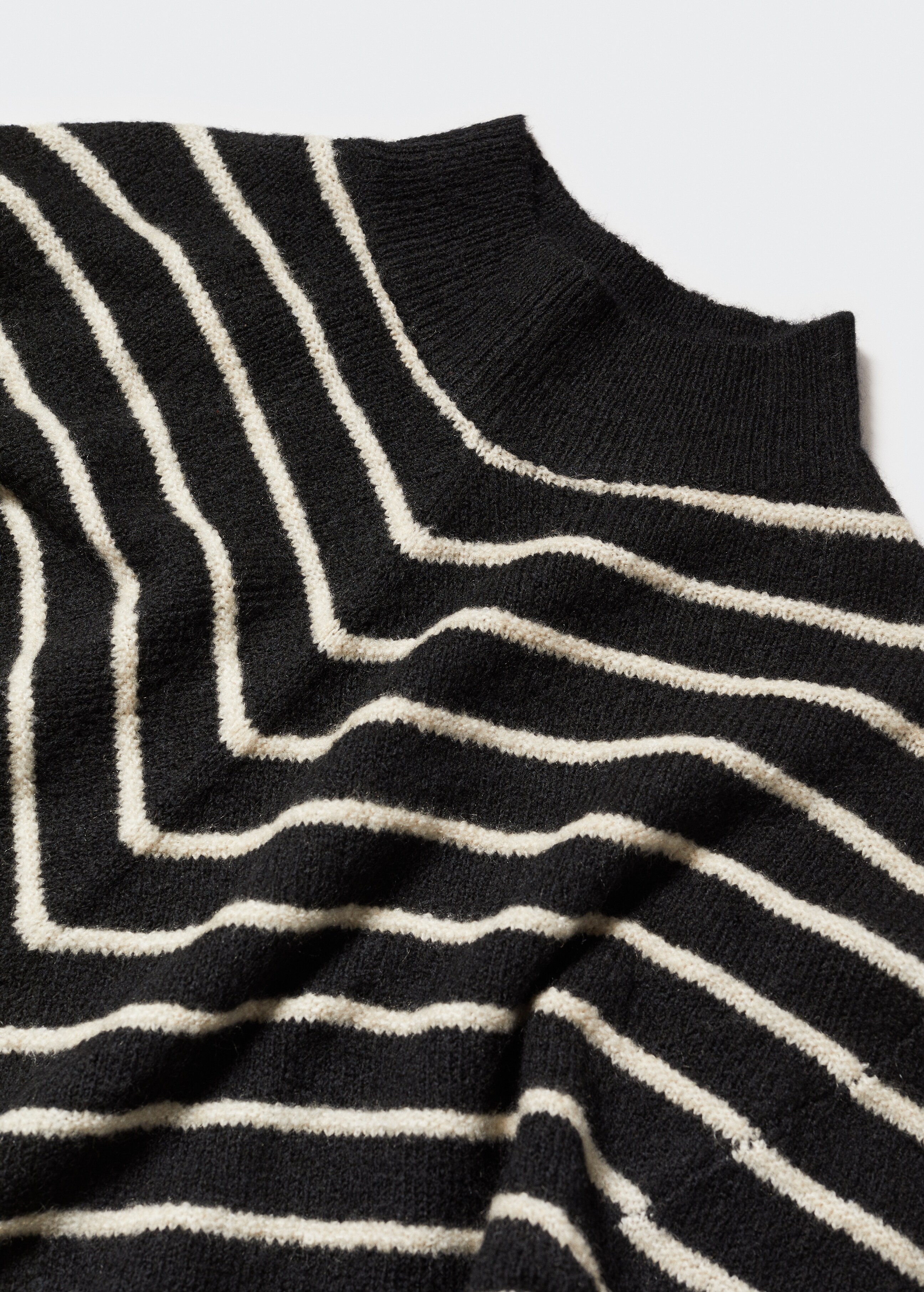 Stripe-print sweater with Perkins neck - Details of the article 8