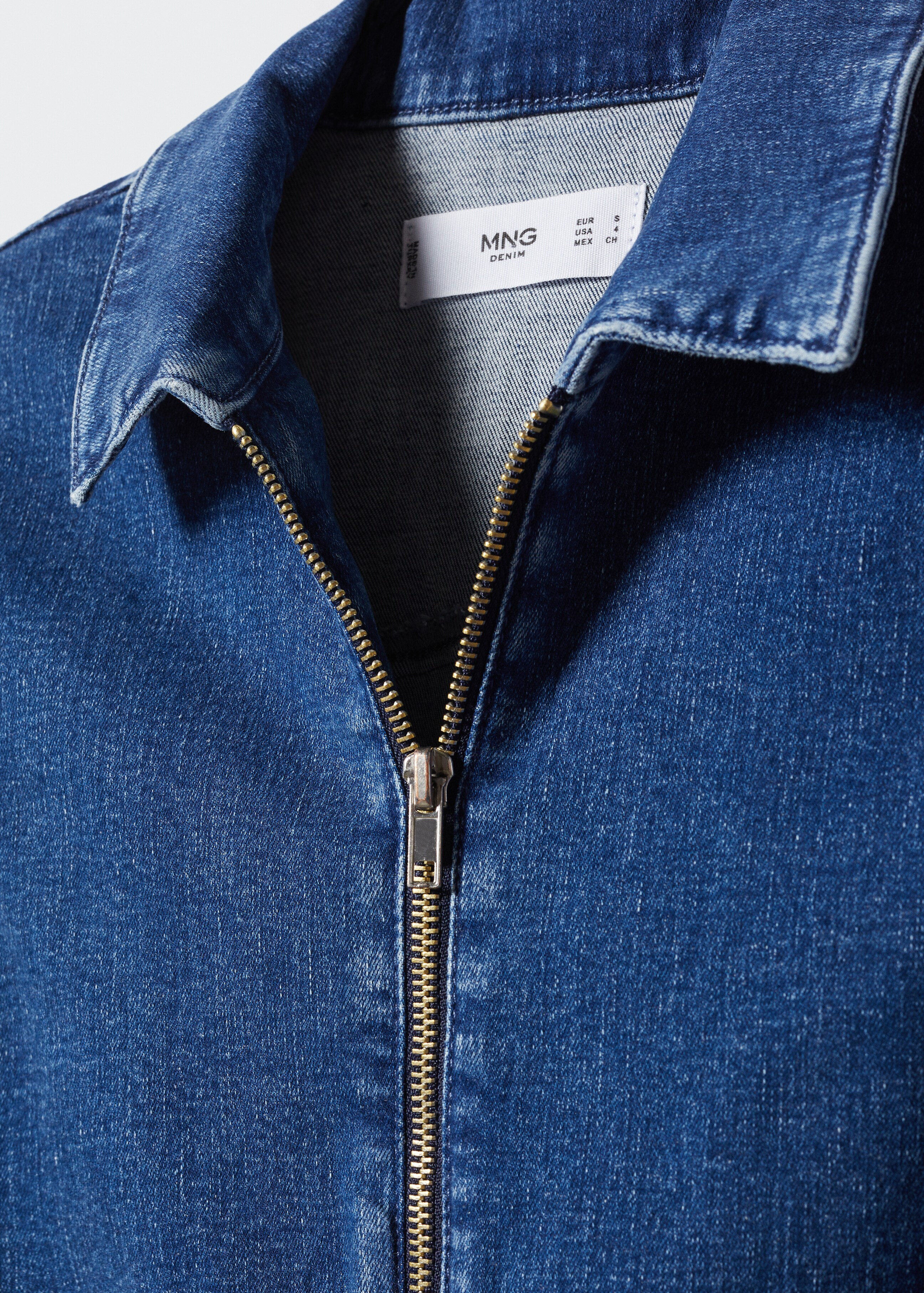 Denim jumpsuit with zipper - Details of the article 8